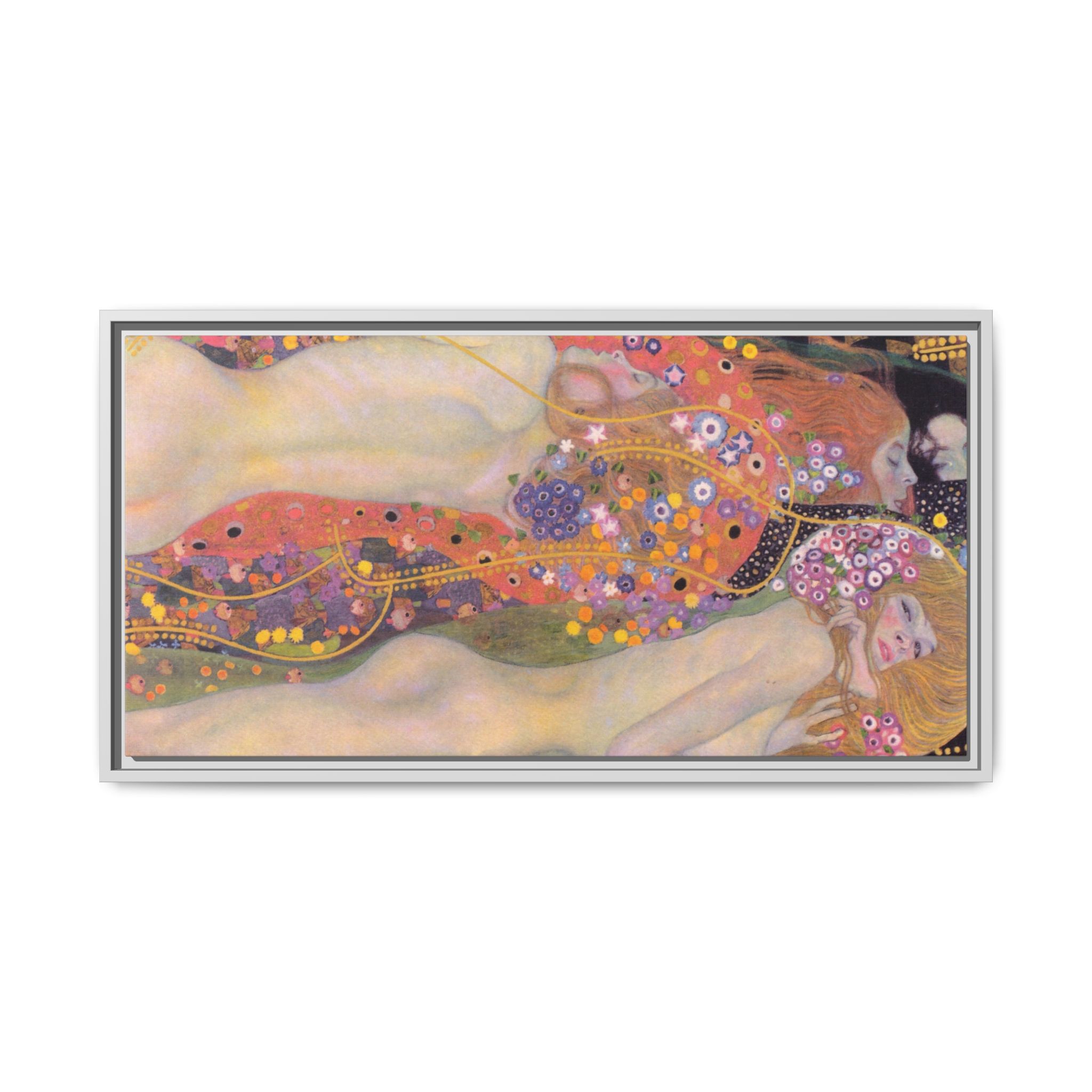 Water Serpents II (1904-1907) Framed Canvas | Gustav Klimt Wall Art