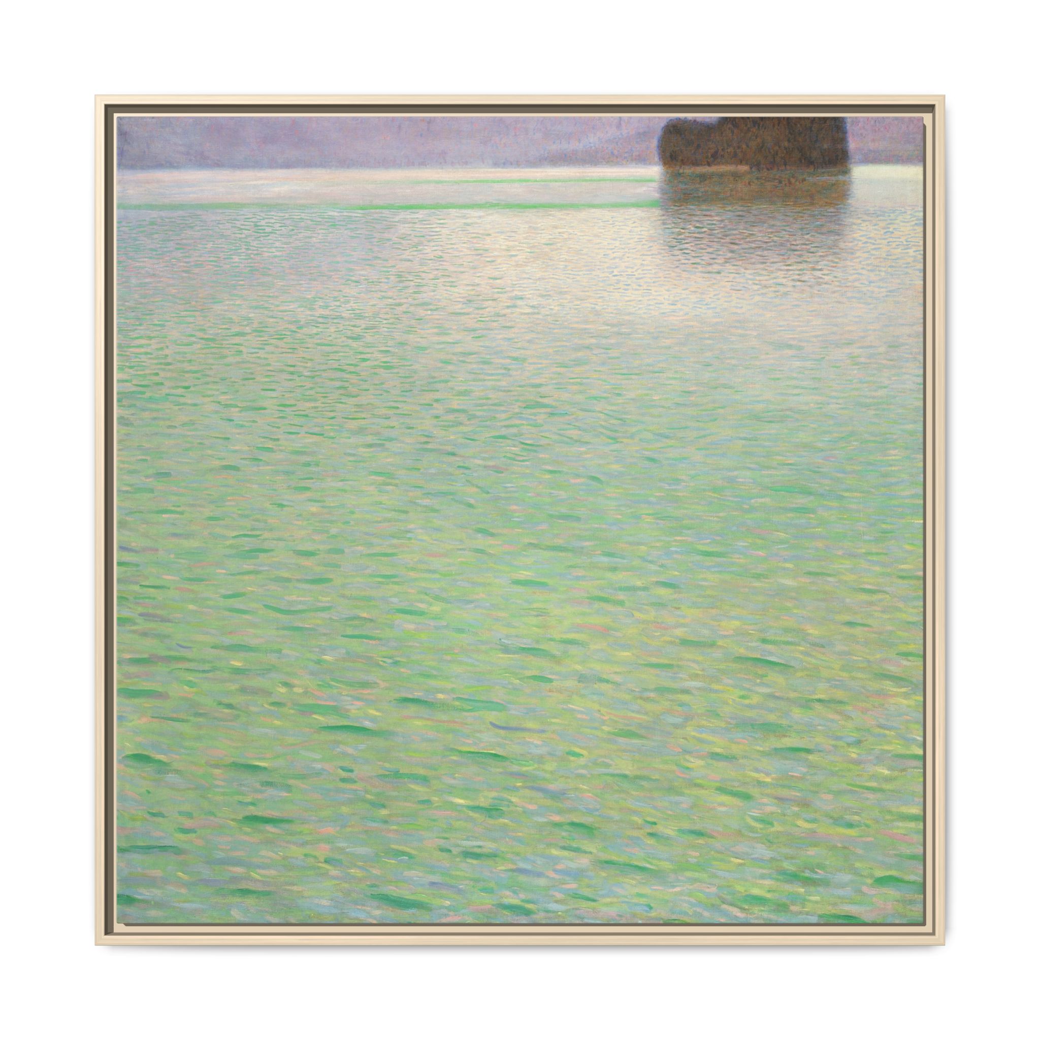 Island on the Attersee (1901) Framed Canvas | Gustav Klimt Wall Art