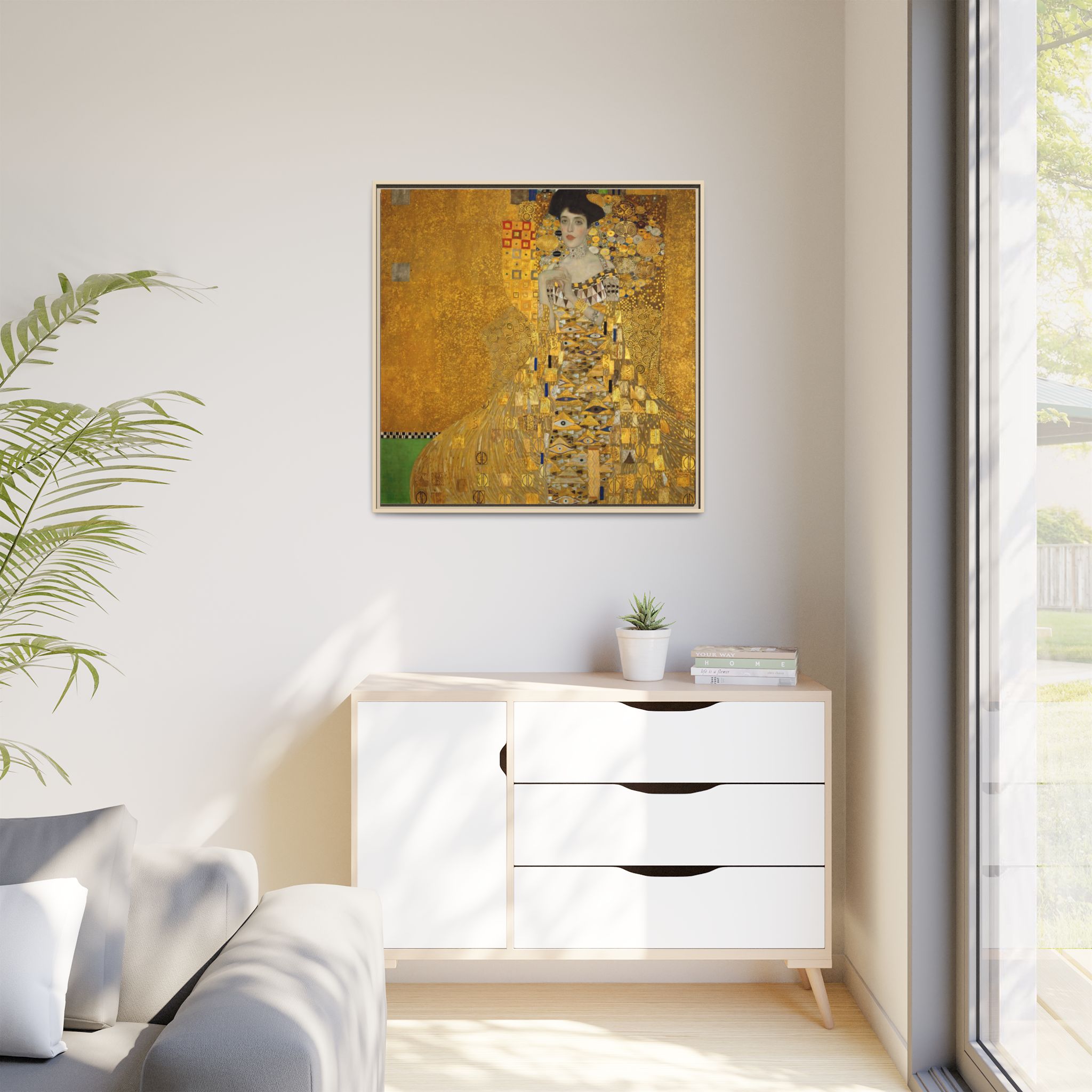 Portrait of Adele Bloch-Bauer I (1907) Framed Canvas | Gustav Klimt Wall Art