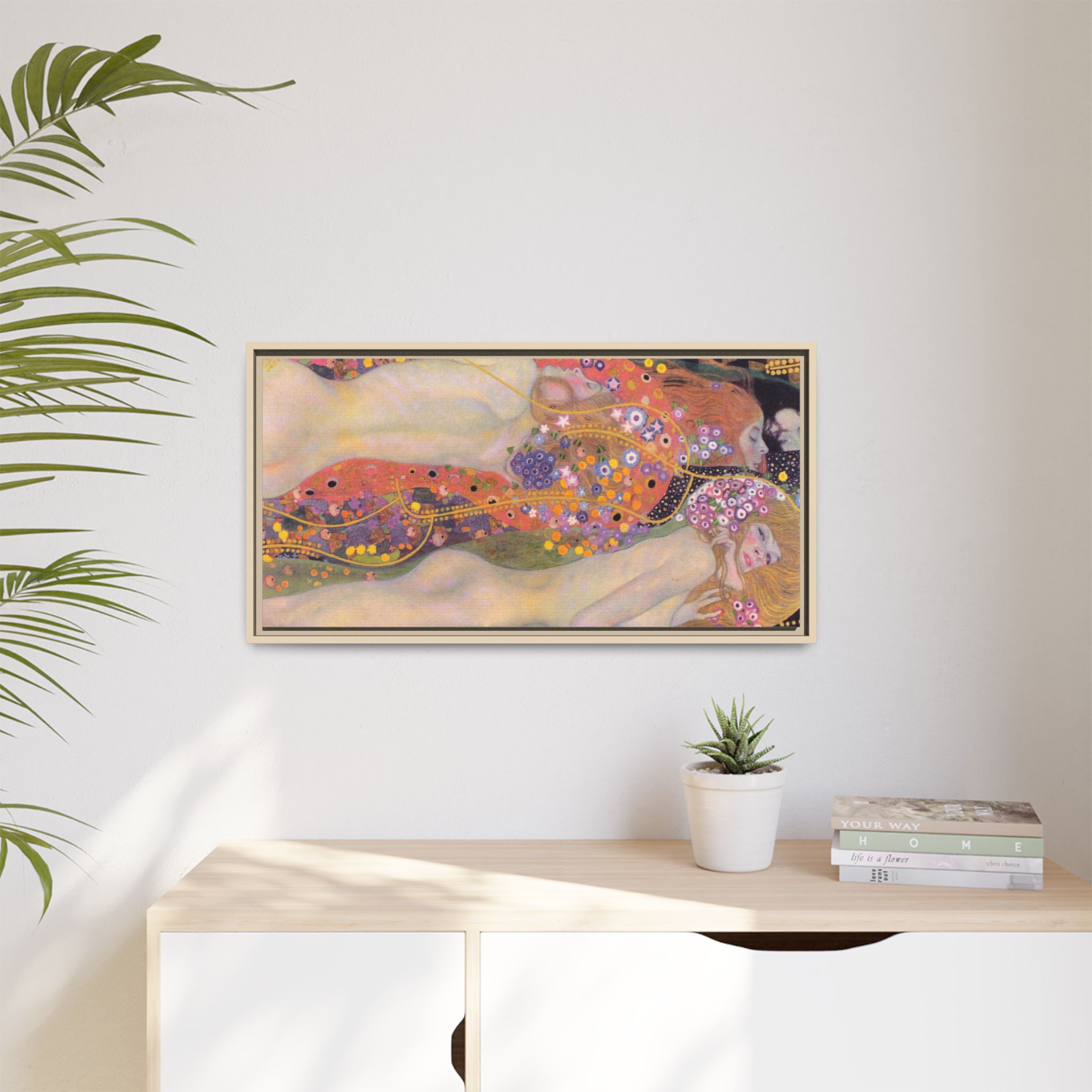 Water Serpents II (1904-1907) Framed Canvas | Gustav Klimt Wall Art