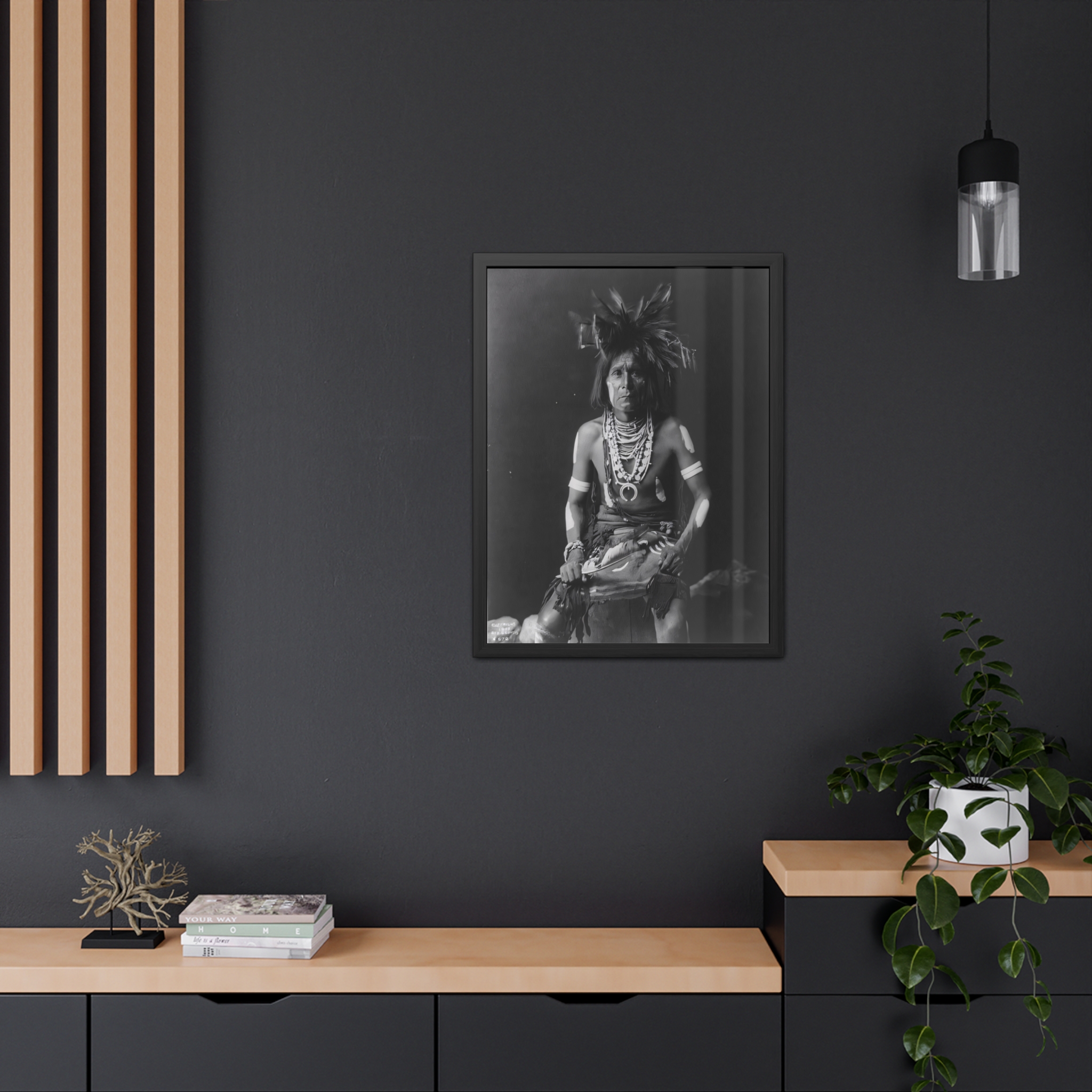 Snake Priest Honovi, Hopi (c.1900) Framed Poster | Photo Wall Art