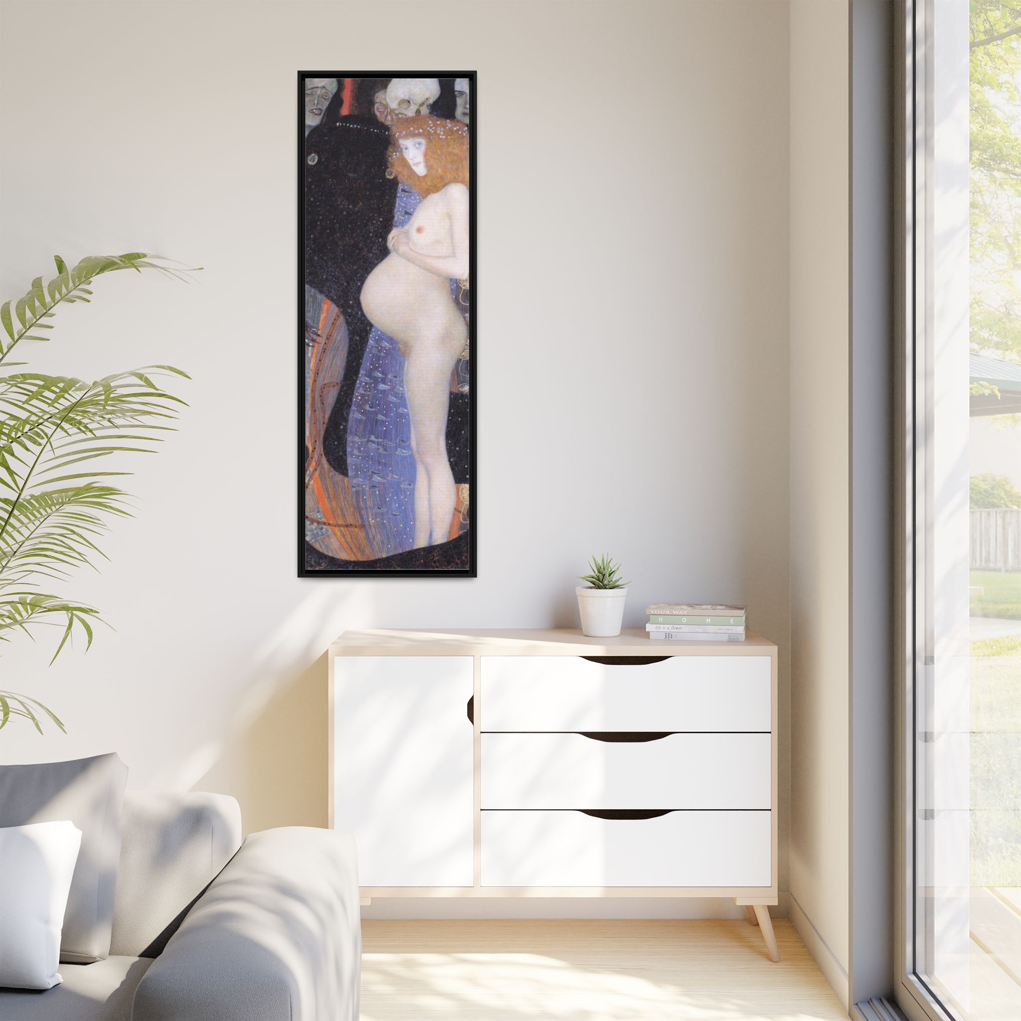 Hope I (1903) Framed Canvas | Gustav Klimt Wall Art
