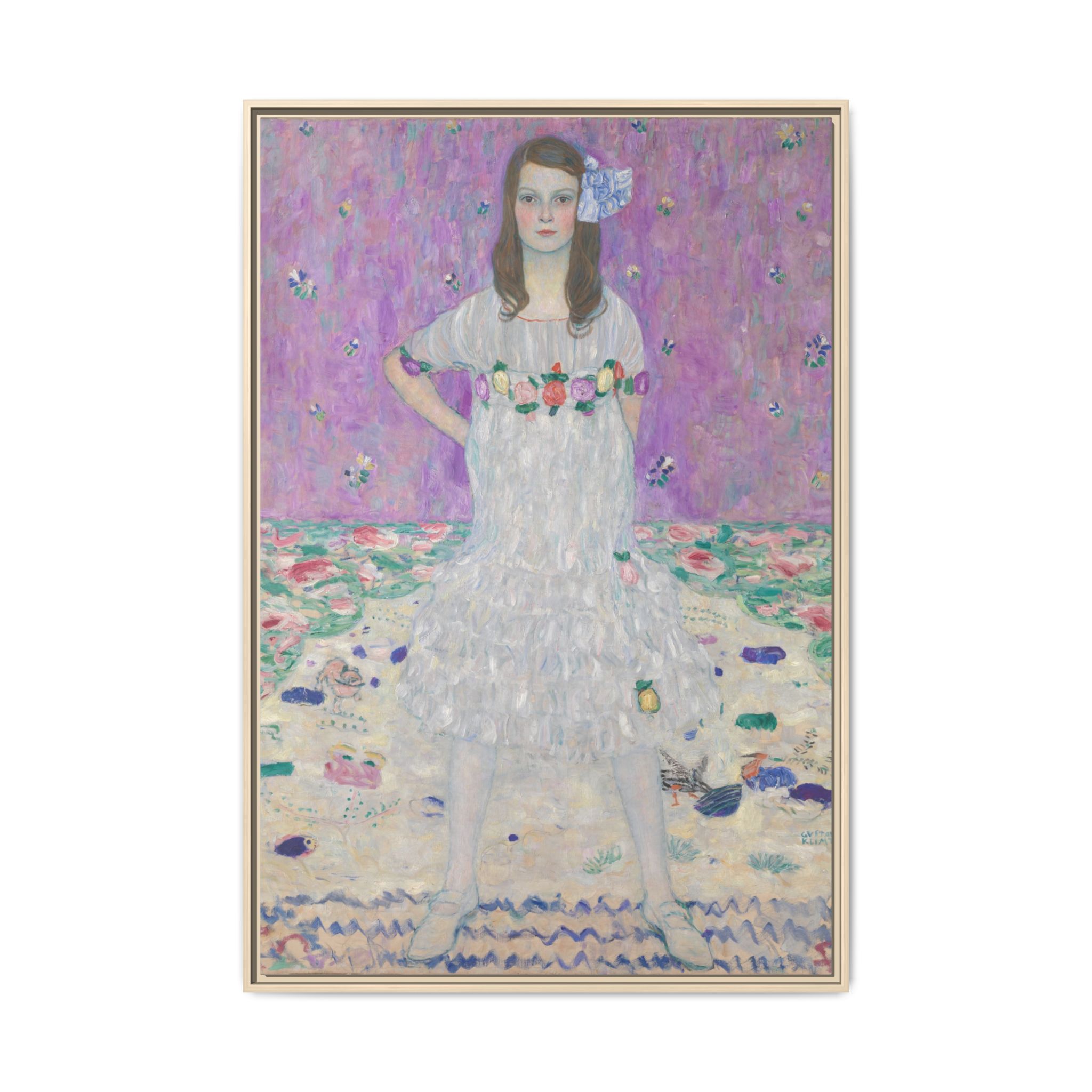Portrait of Mäda Primavesi (1912) Framed Canvas | Gustav Klimt Wall Art