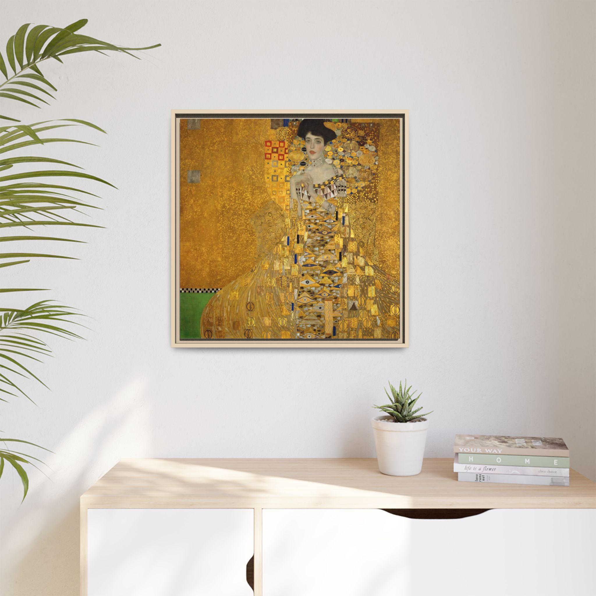 Portrait of Adele Bloch-Bauer I (1907) Framed Canvas | Gustav Klimt Wall Art