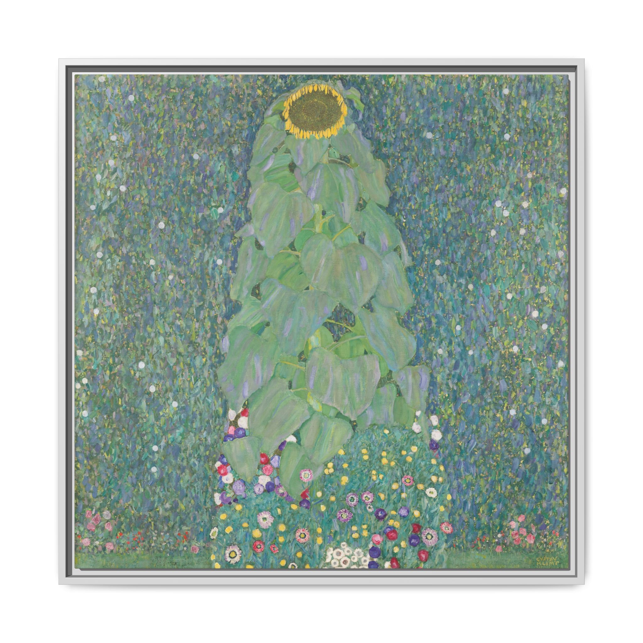 The Sunflower (1907-1908) Framed Canvas | Gustav Klimt Wall Art