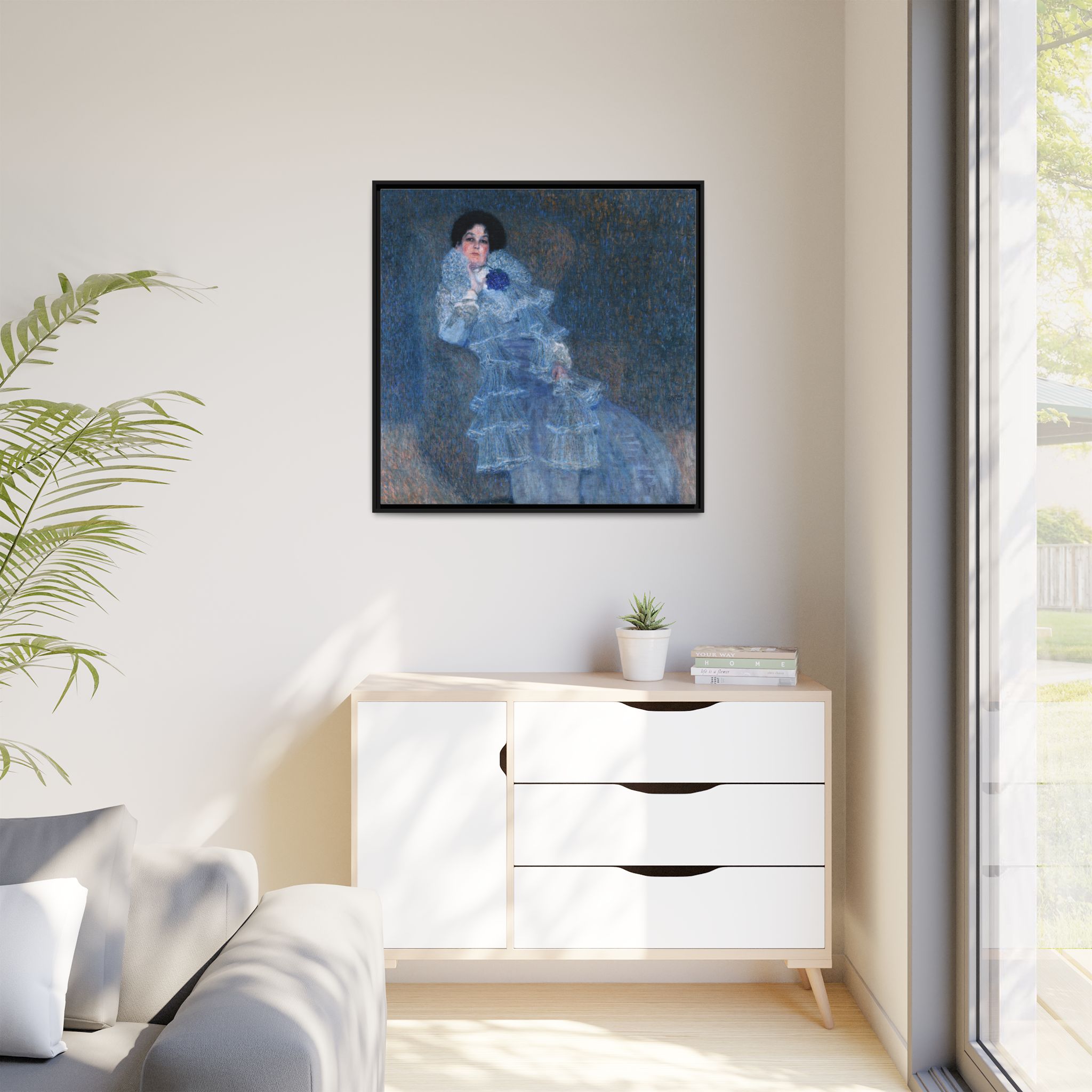 Portrait of Marie Henneberg (1901-1902) Framed Canvas | Gustav Klimt Wall Art