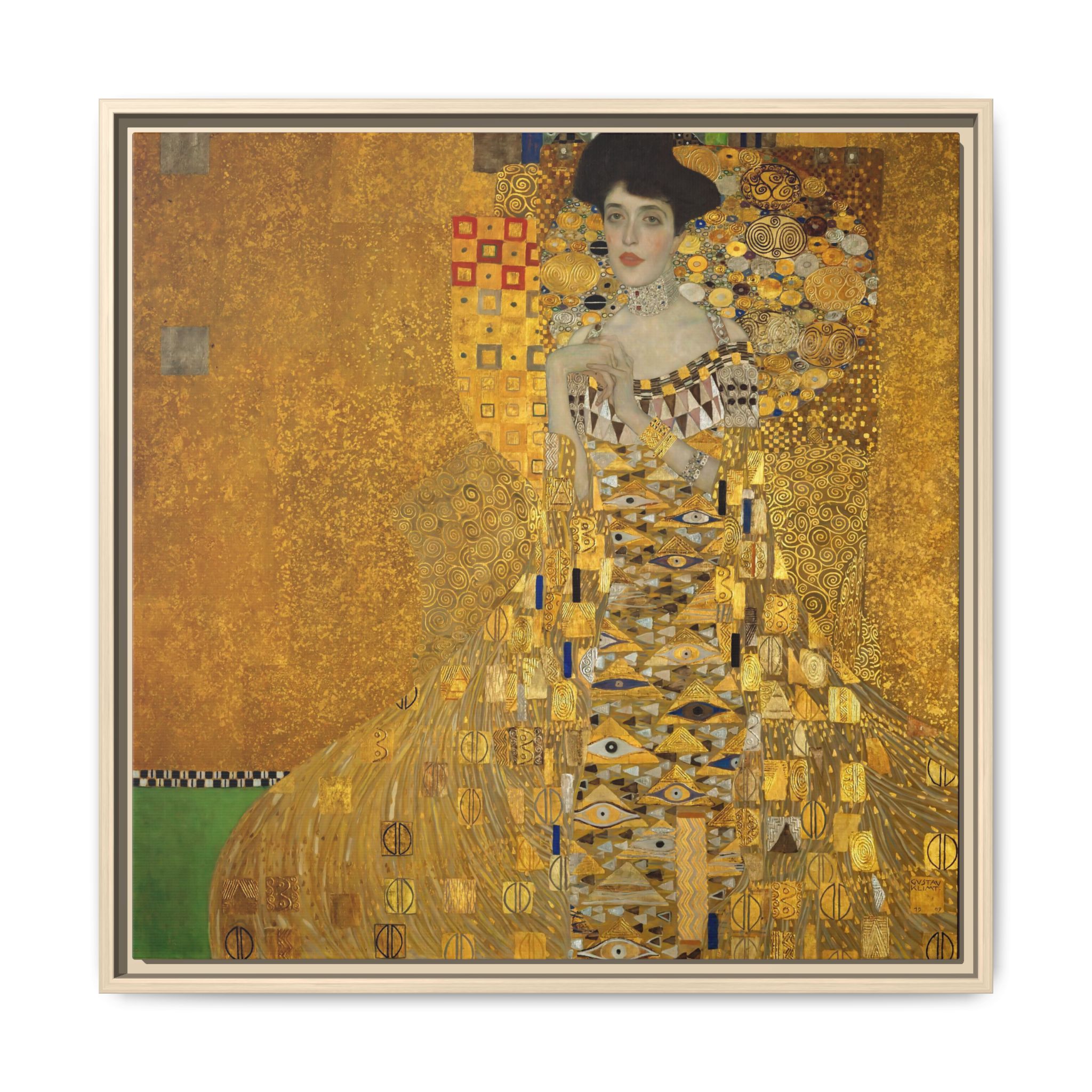 Portrait of Adele Bloch-Bauer I (1907) Framed Canvas | Gustav Klimt Wall Art