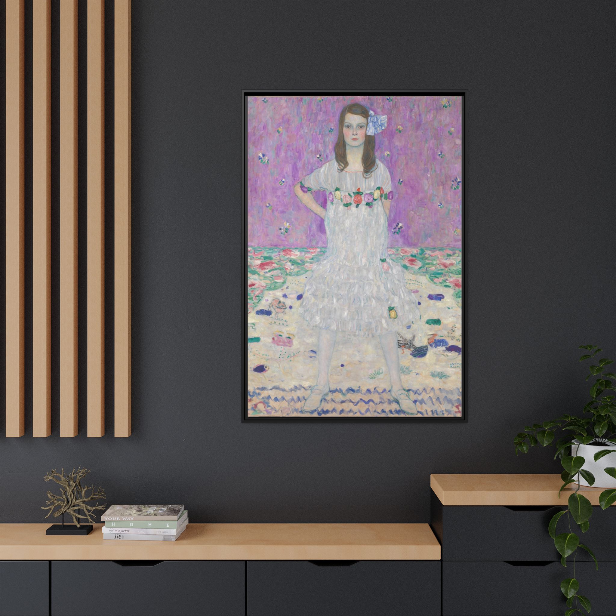 Portrait of Mäda Primavesi (1912) Framed Canvas | Gustav Klimt Wall Art