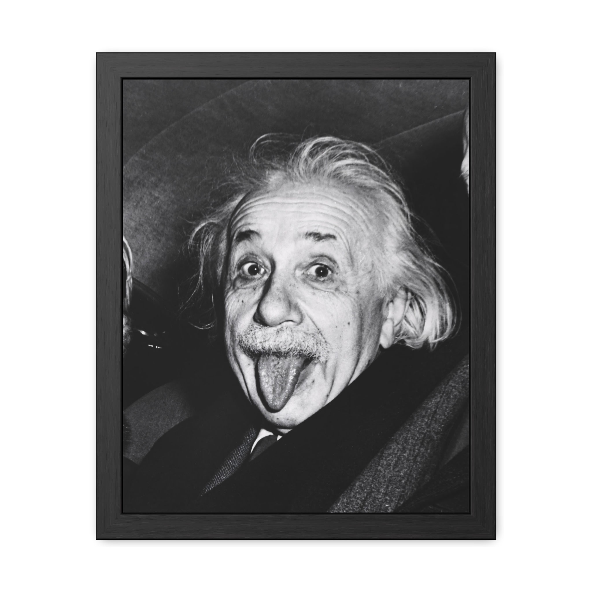 Albert Einstein Sticks Out His Tongue (1951) Framed Poster | Photo Wall Art