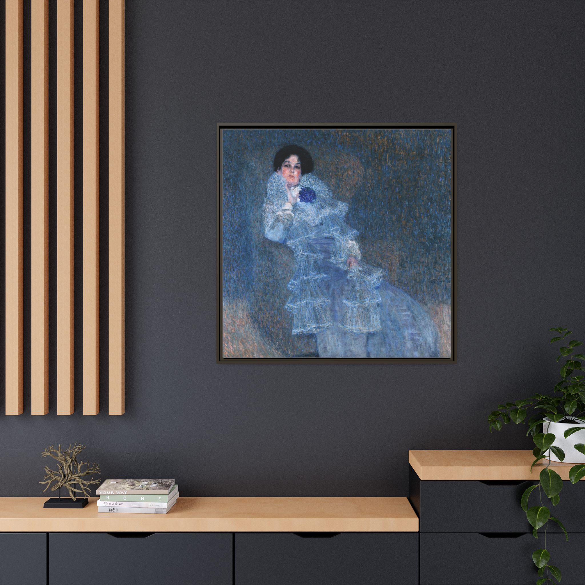 Portrait of Marie Henneberg (1901-1902) Framed Canvas | Gustav Klimt Wall Art