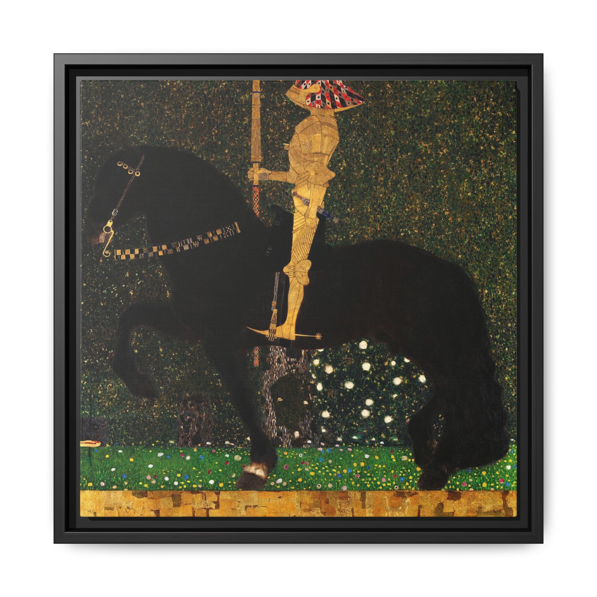 Life is a Struggle (Golden Rider) (1903) Framed Canvas | Gustav Klimt Wall Art