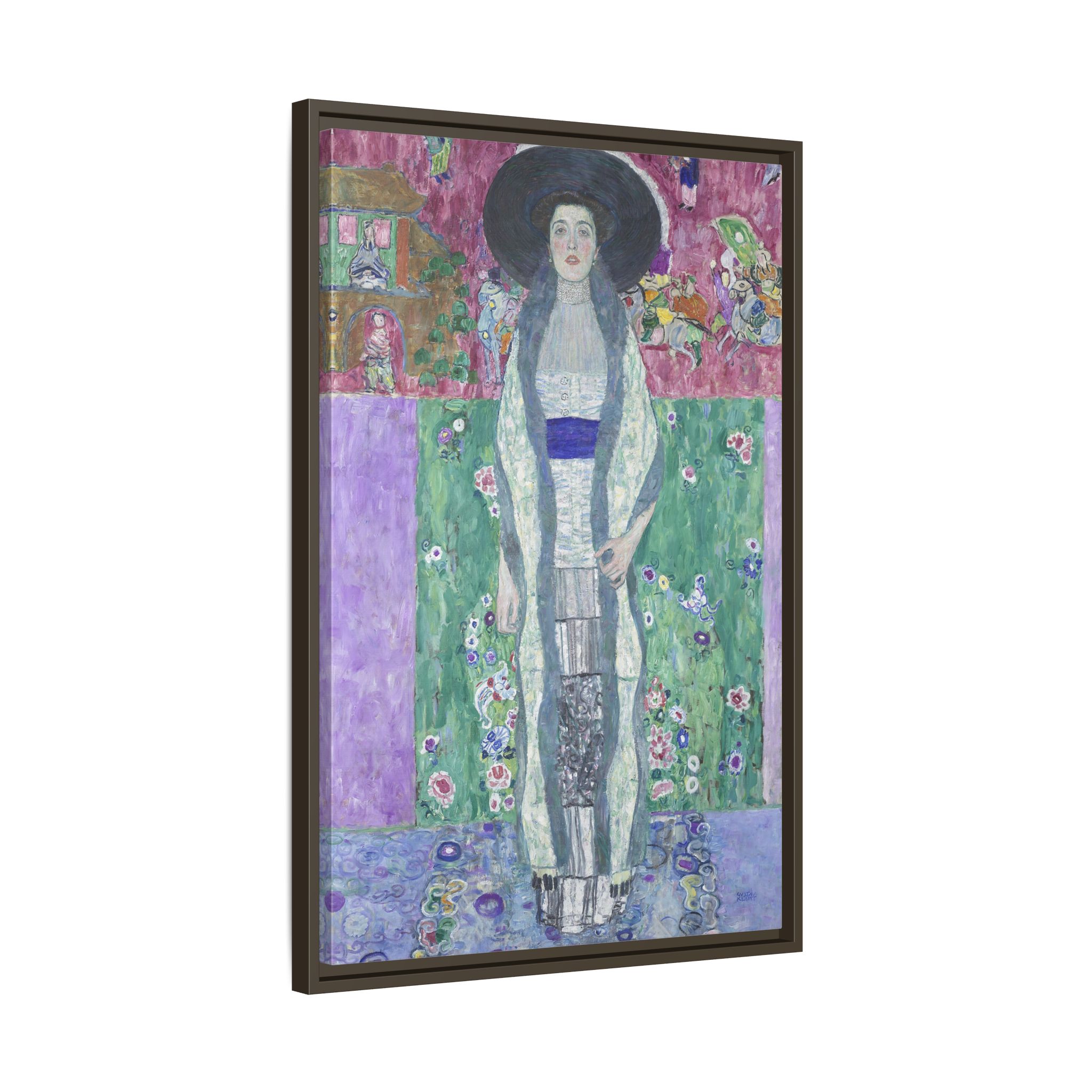 Portrait of Adele Bloch-Bauer II (1912) Framed Canvas | Gustav Klimt Wall Art