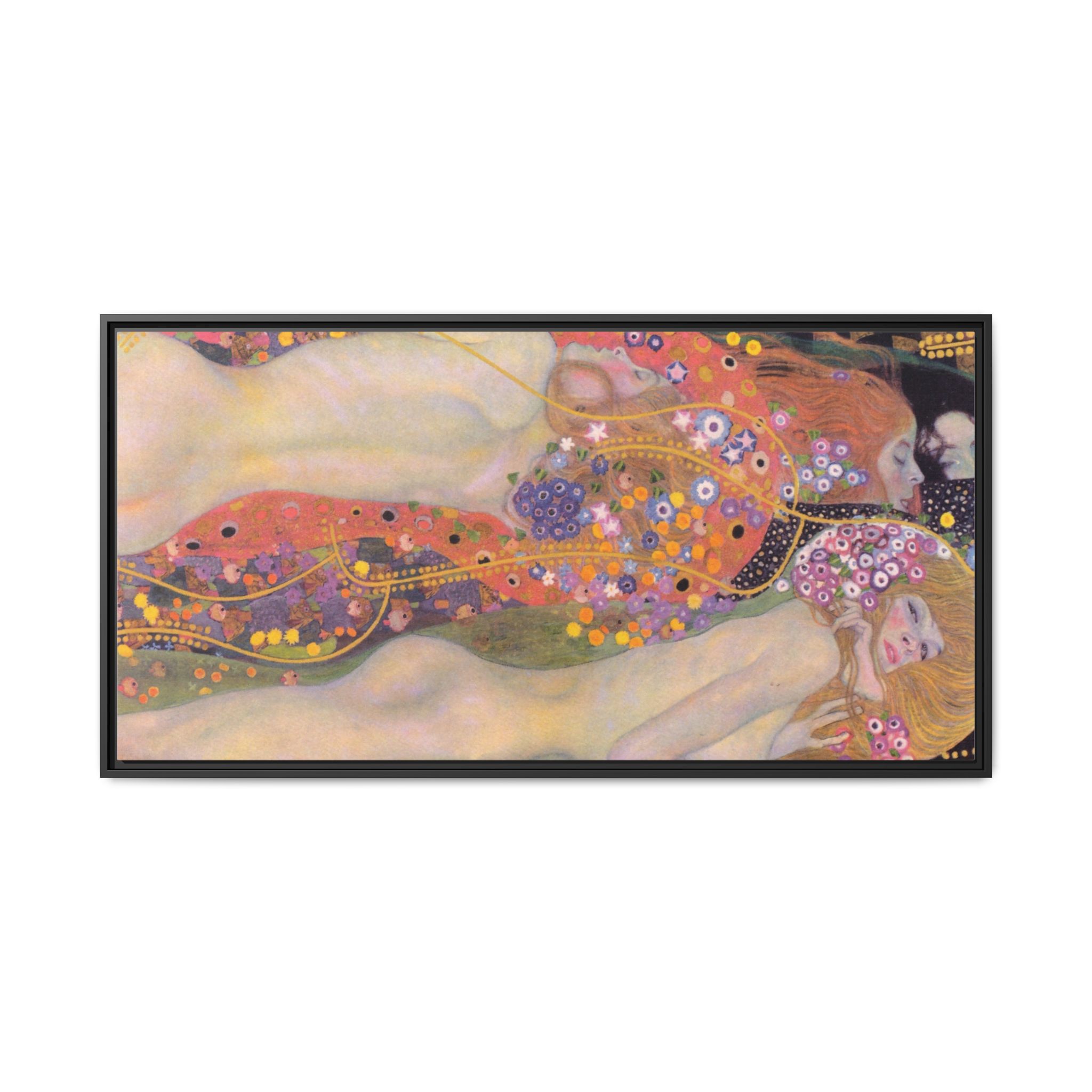Water Serpents II (1904-1907) Framed Canvas | Gustav Klimt Wall Art