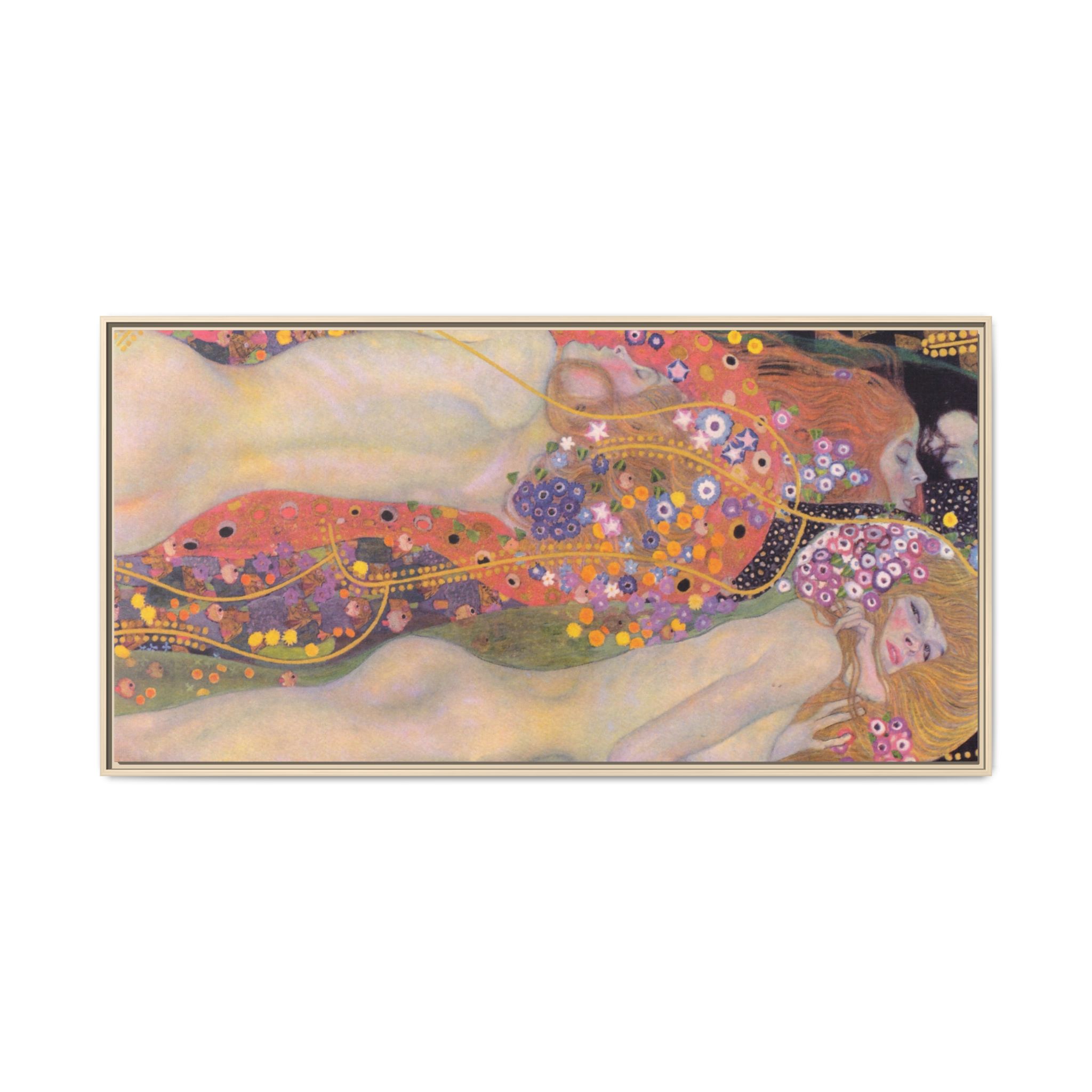 Water Serpents II (1904-1907) Framed Canvas | Gustav Klimt Wall Art