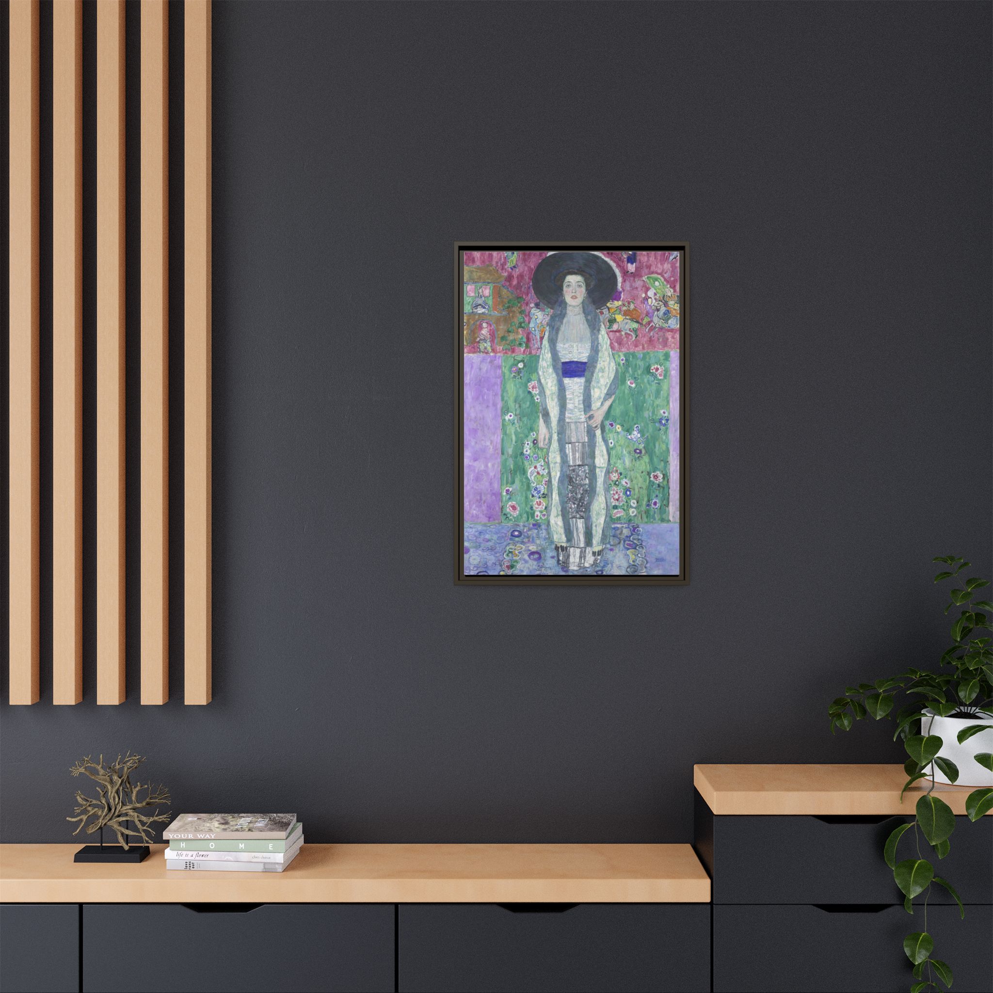 Portrait of Adele Bloch-Bauer II (1912) Framed Canvas | Gustav Klimt Wall Art