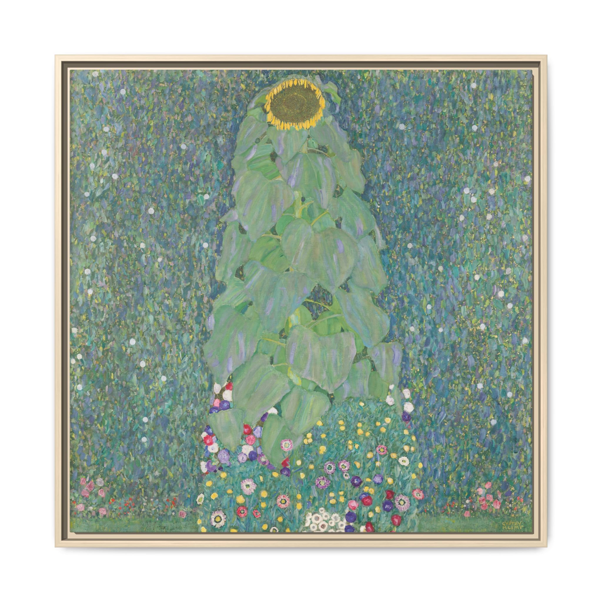 The Sunflower (1907-1908) Framed Canvas | Gustav Klimt Wall Art