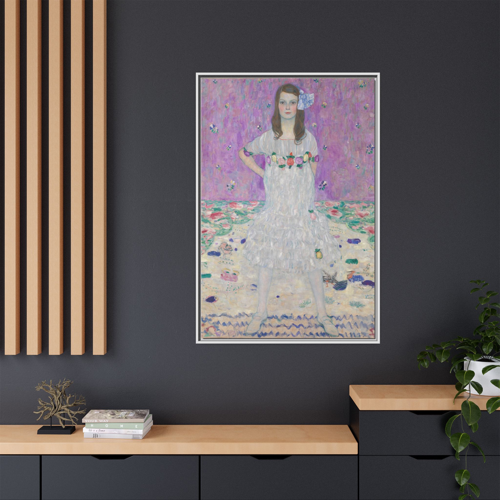 Portrait of Mäda Primavesi (1912) Framed Canvas | Gustav Klimt Wall Art