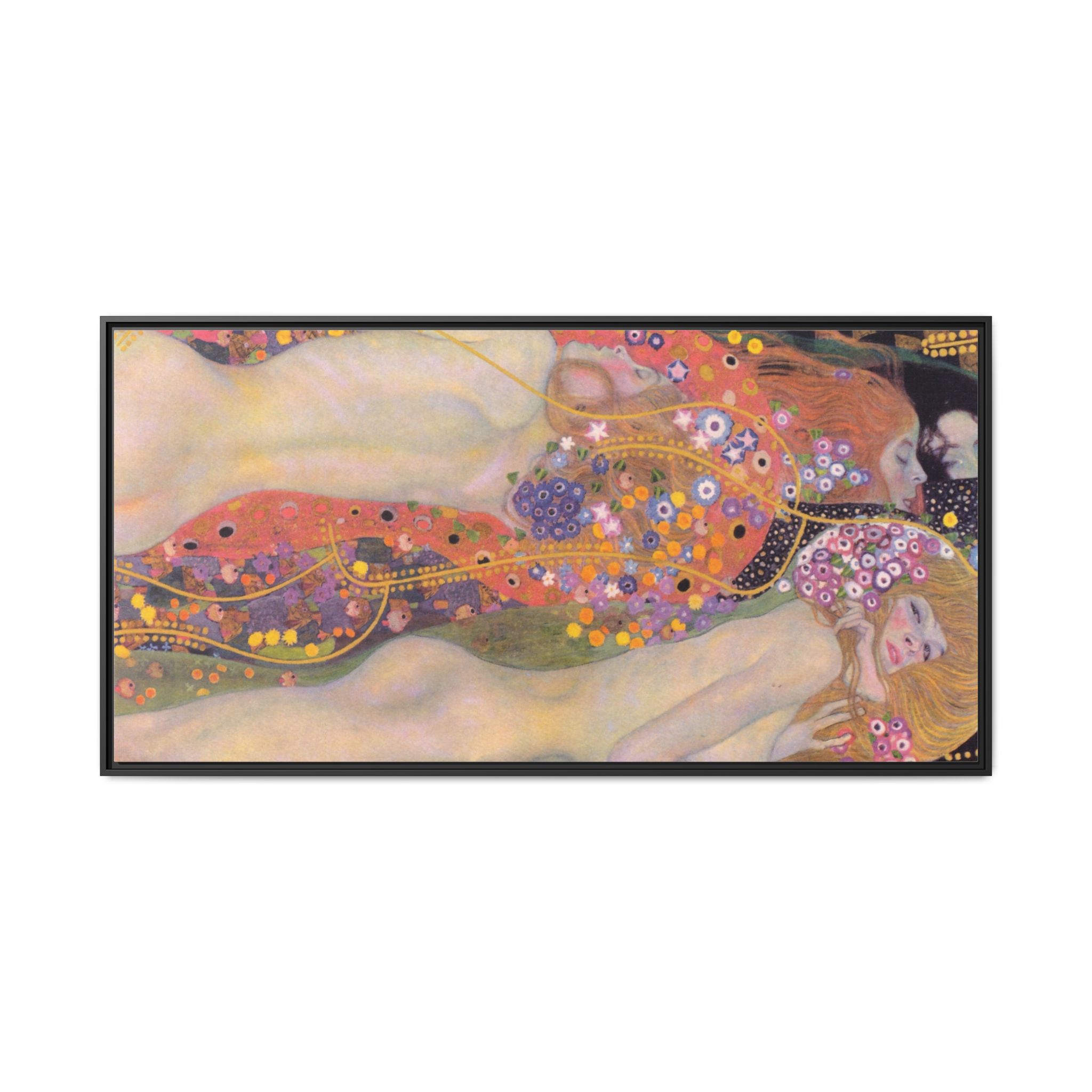 Water Serpents II (1904-1907) Framed Canvas | Gustav Klimt Wall Art