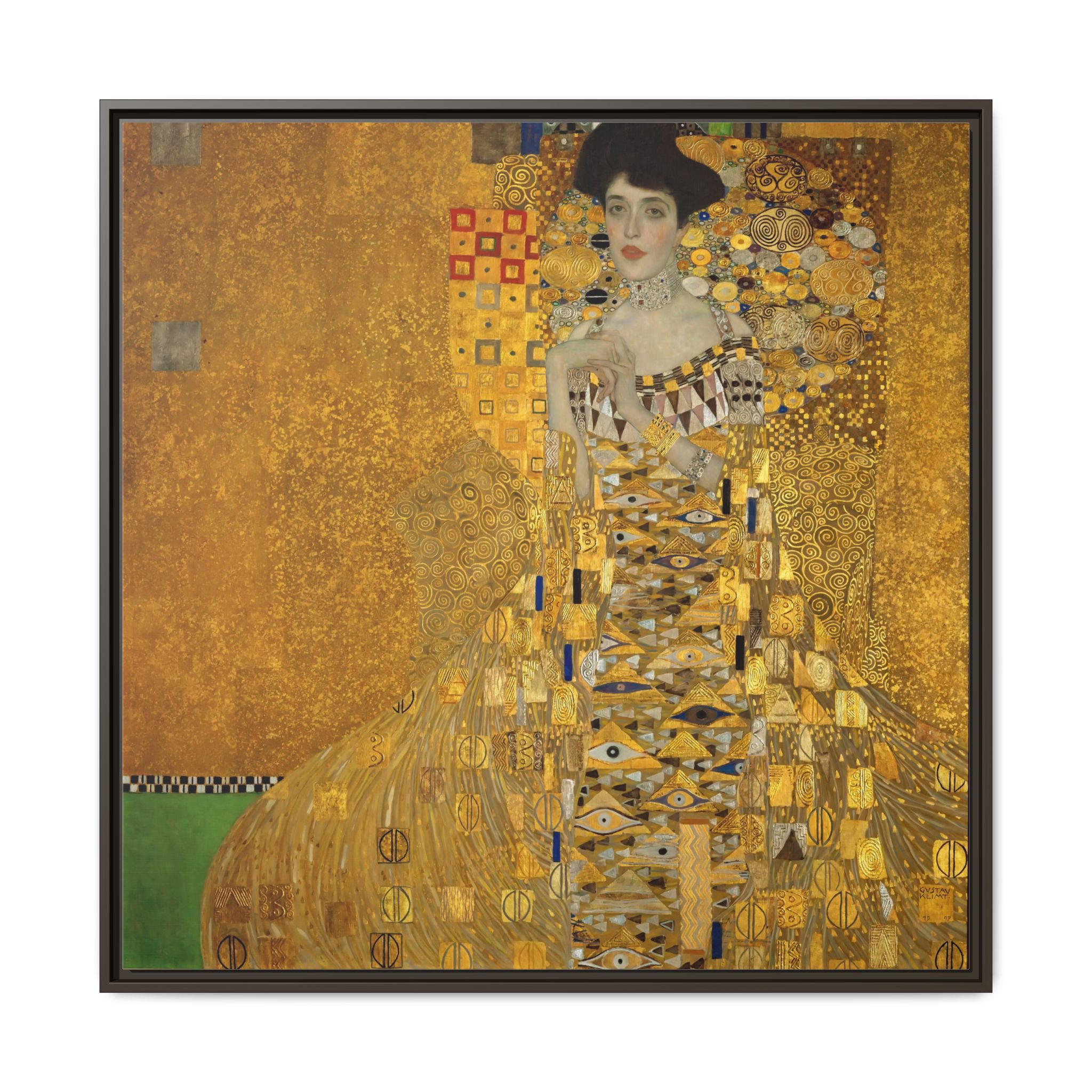 Portrait of Adele Bloch-Bauer I (1907) Framed Canvas | Gustav Klimt Wall Art