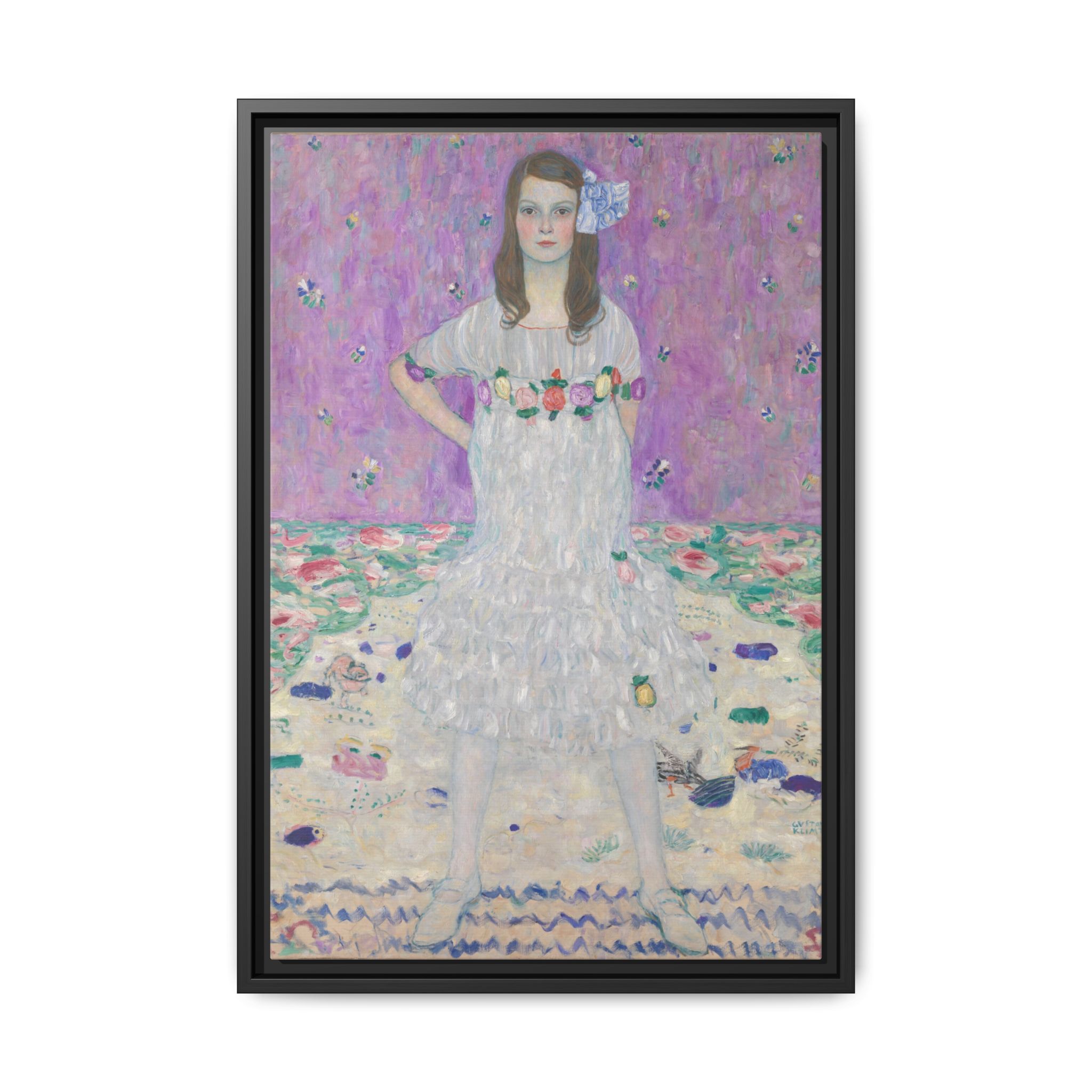 Portrait of Mäda Primavesi (1912) Framed Canvas | Gustav Klimt Wall Art