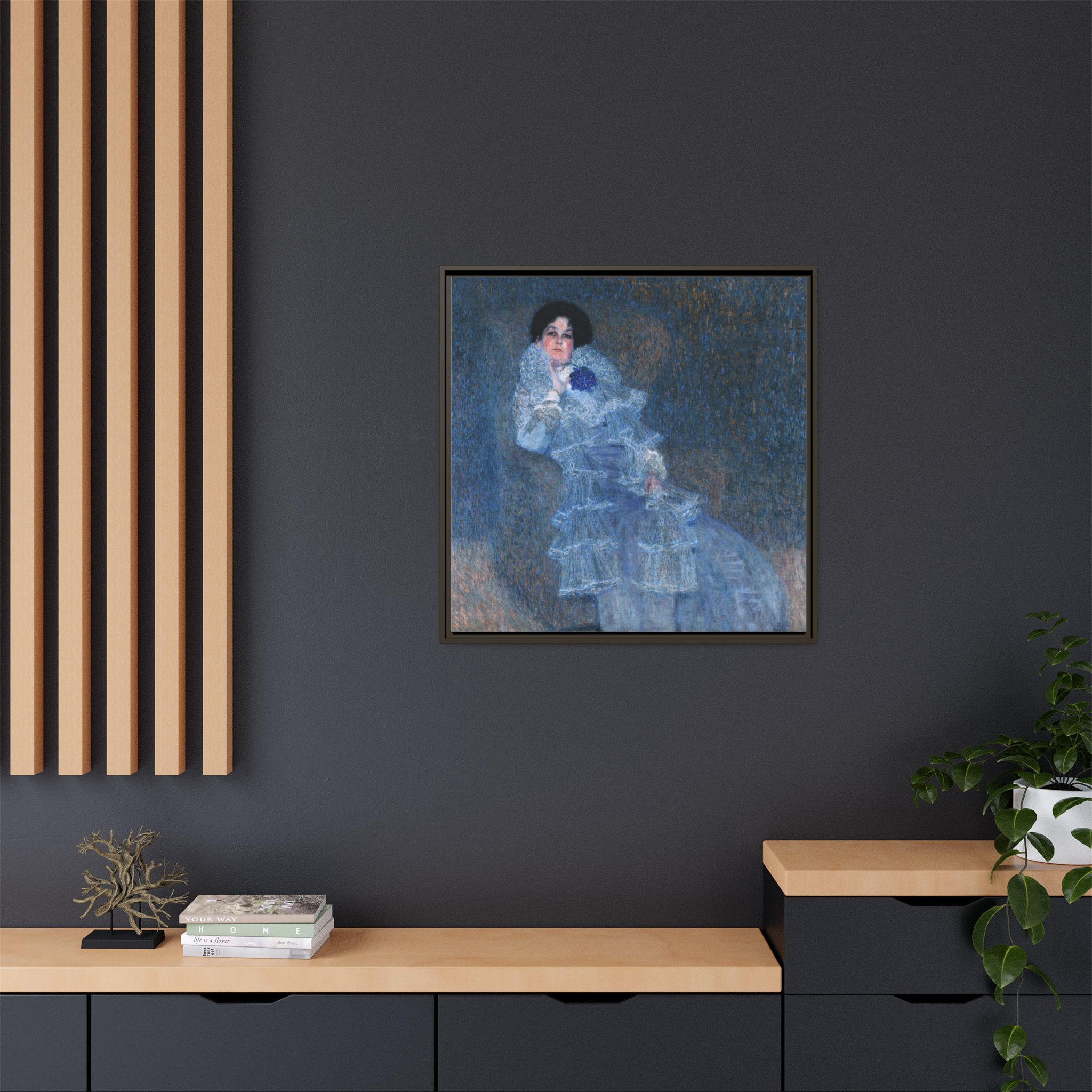 Portrait of Marie Henneberg (1901-1902) Framed Canvas | Gustav Klimt Wall Art