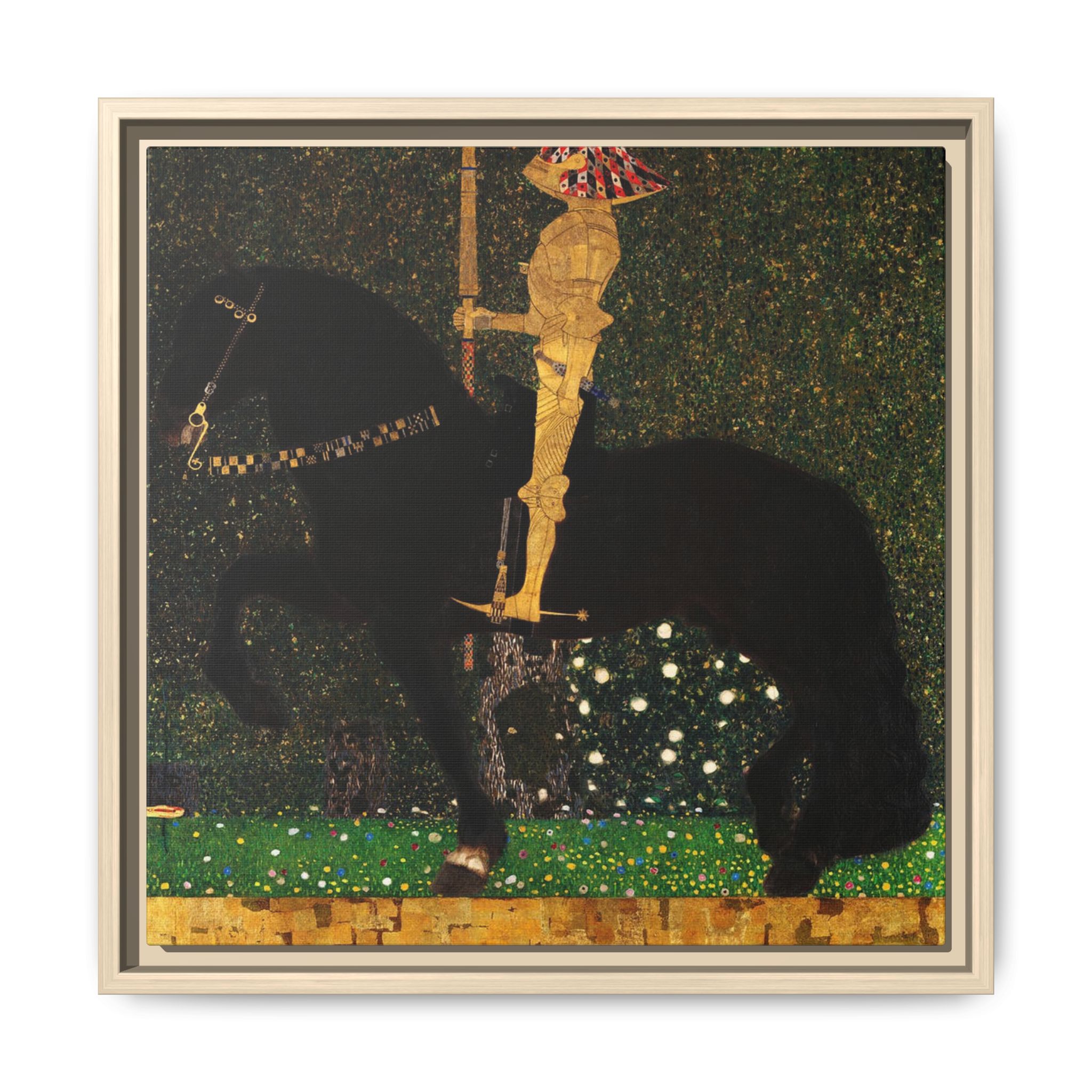 Life is a Struggle (Golden Rider) (1903) Framed Canvas | Gustav Klimt Wall Art