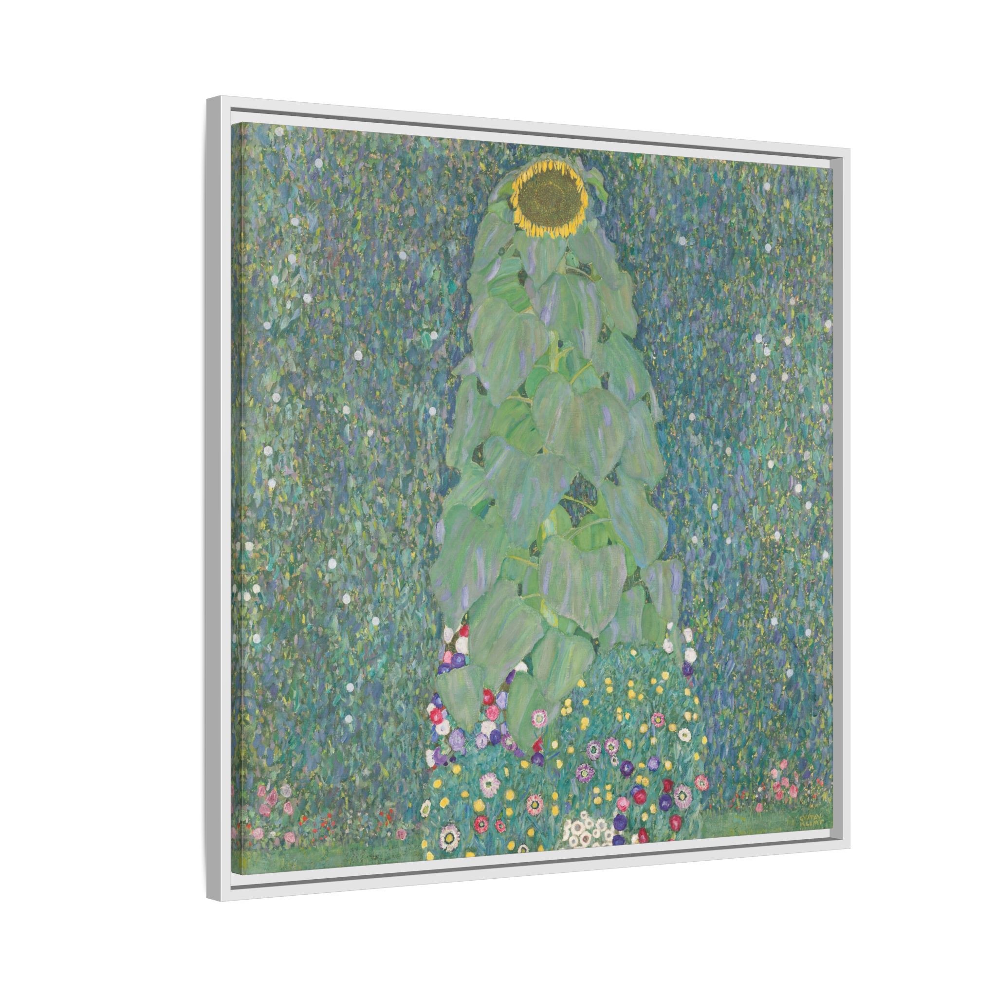 The Sunflower (1907-1908) Framed Canvas | Gustav Klimt Wall Art