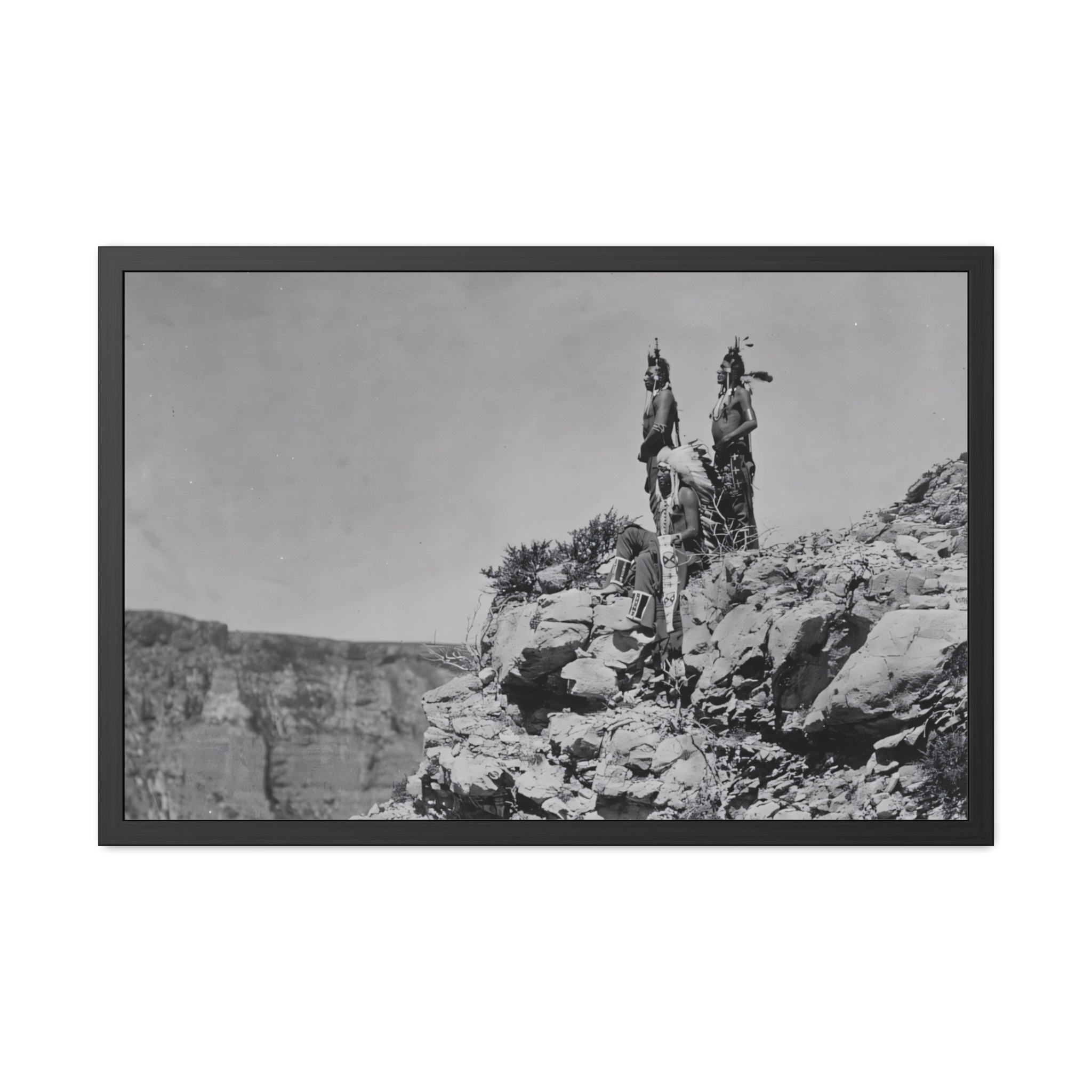 Watching the Signal, Crow (c.1905) Framed Poster | Photo Wall Art
