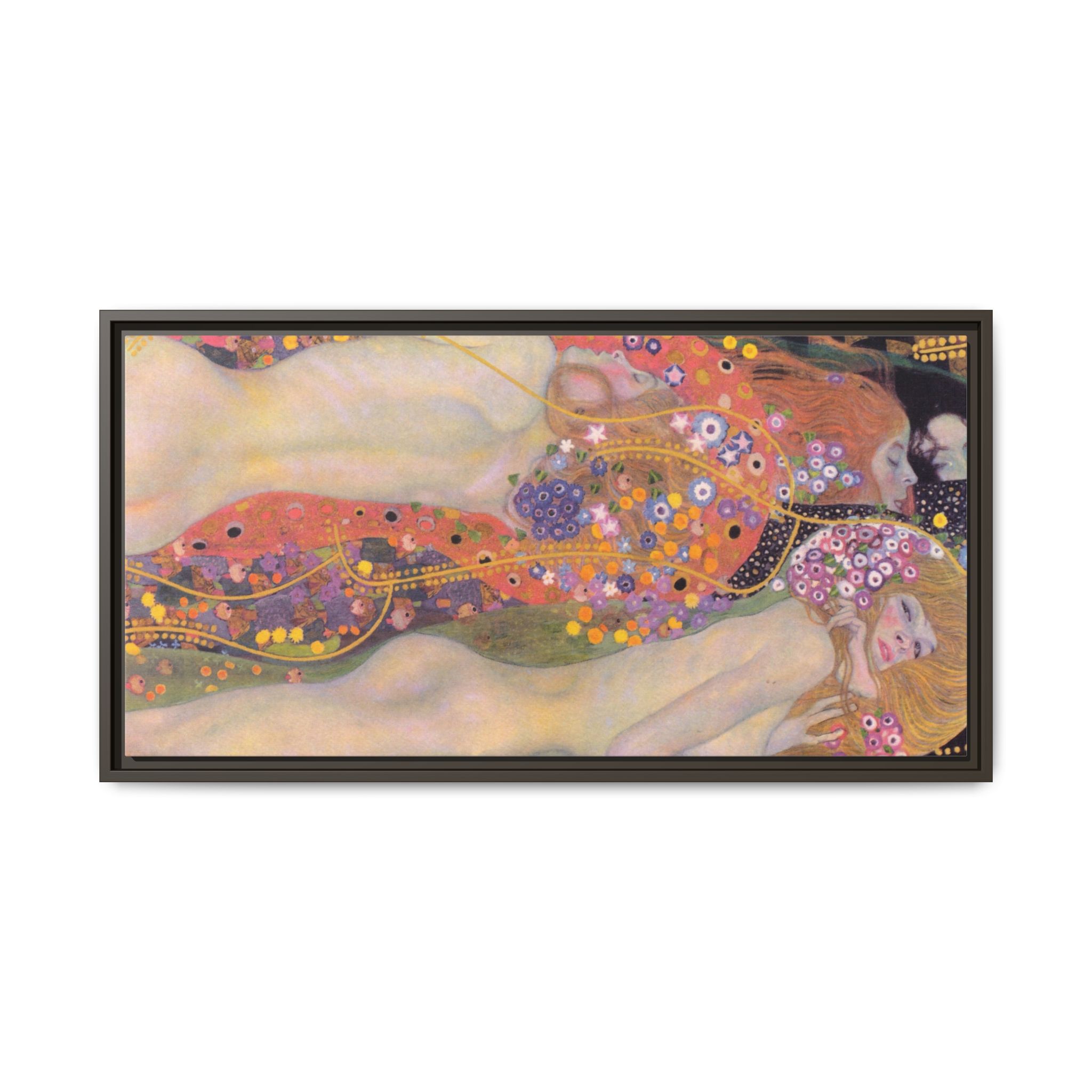 Water Serpents II (1904-1907) Framed Canvas | Gustav Klimt Wall Art