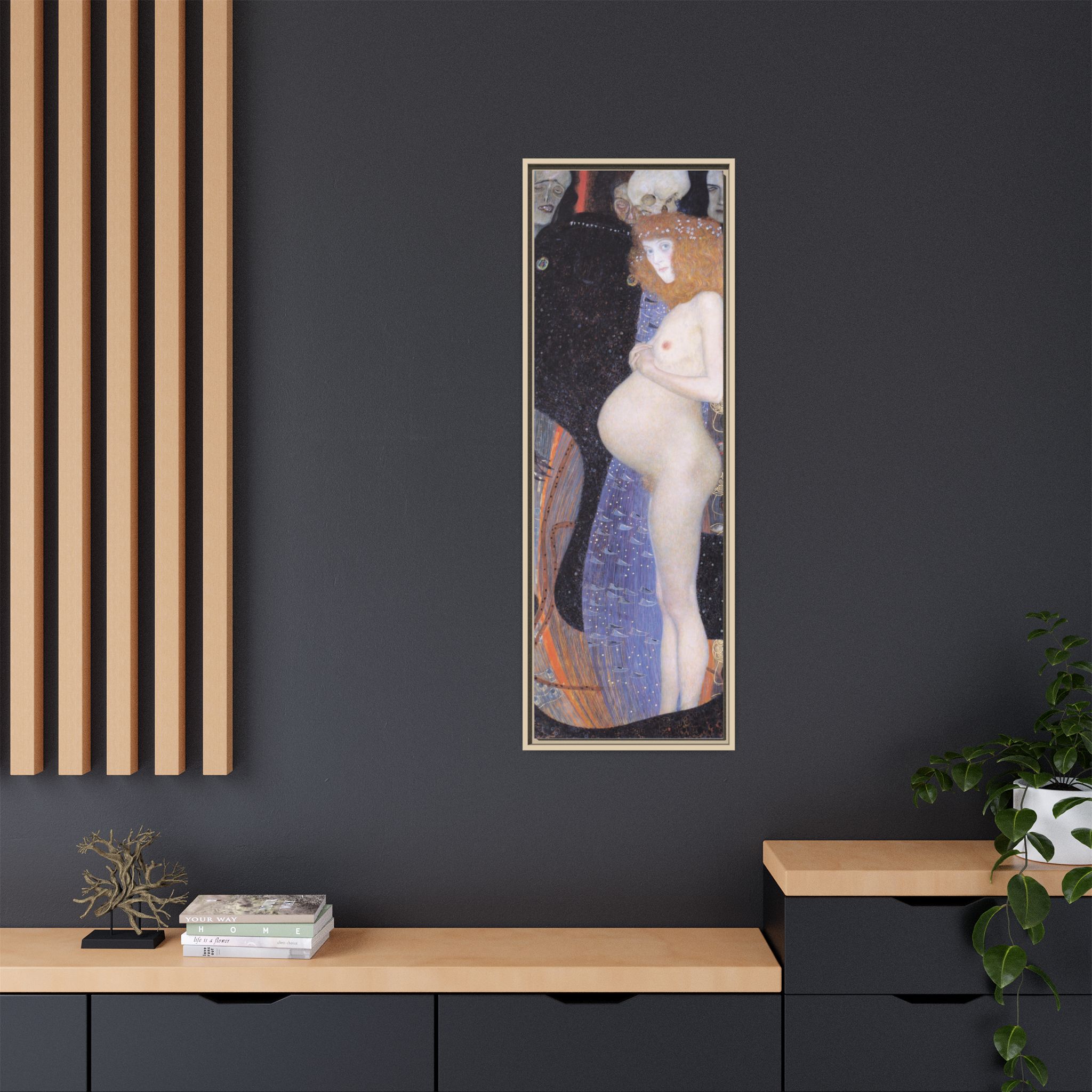 Hope I (1903) Framed Canvas | Gustav Klimt Wall Art