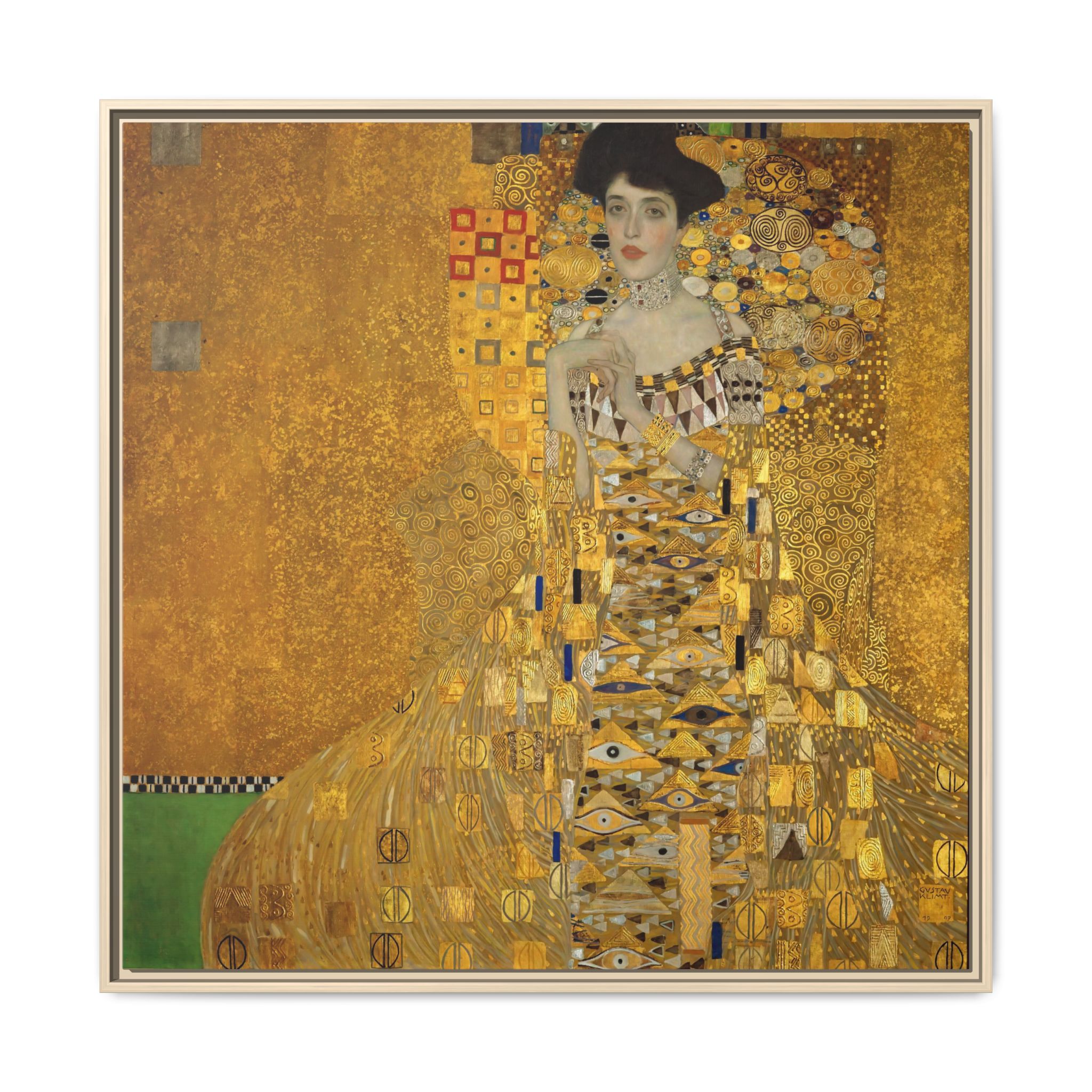 Portrait of Adele Bloch-Bauer I (1907) Framed Canvas | Gustav Klimt Wall Art