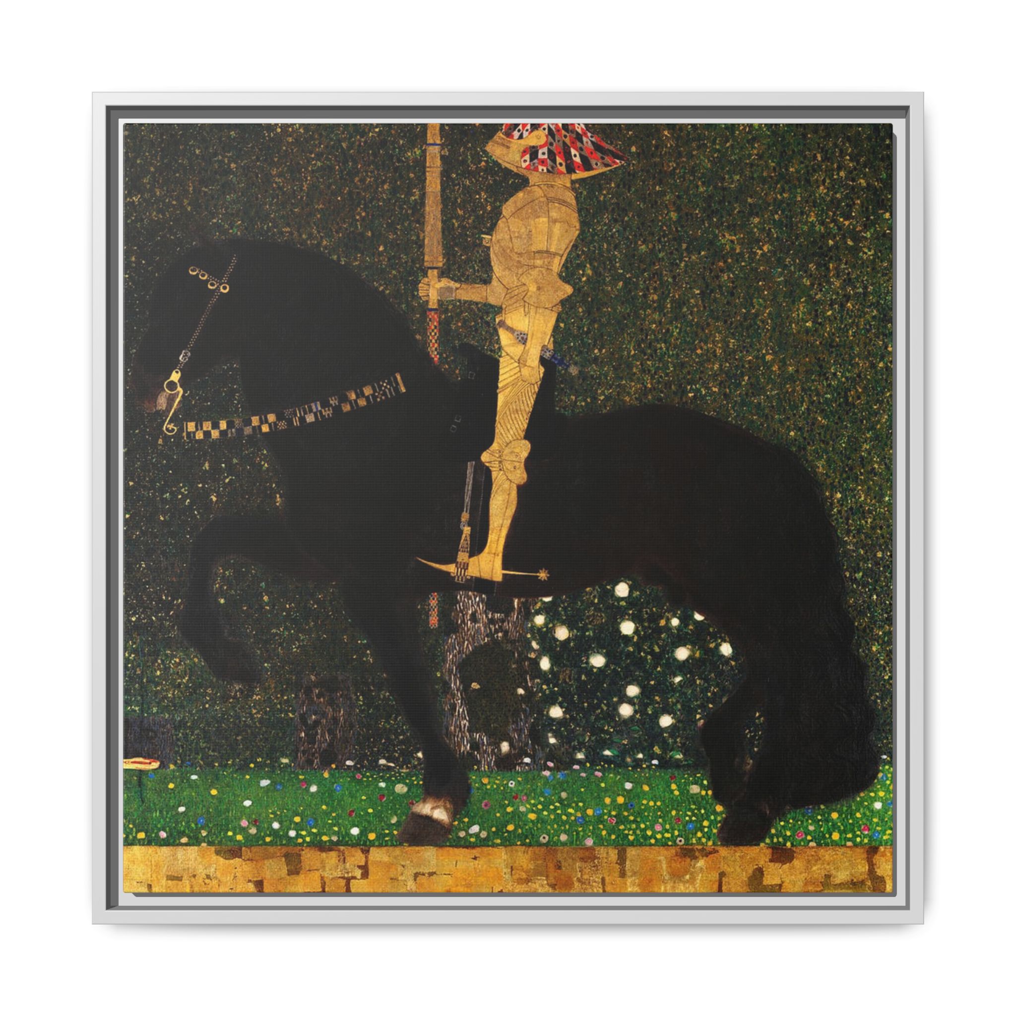 Life is a Struggle (Golden Rider) (1903) Framed Canvas | Gustav Klimt Wall Art