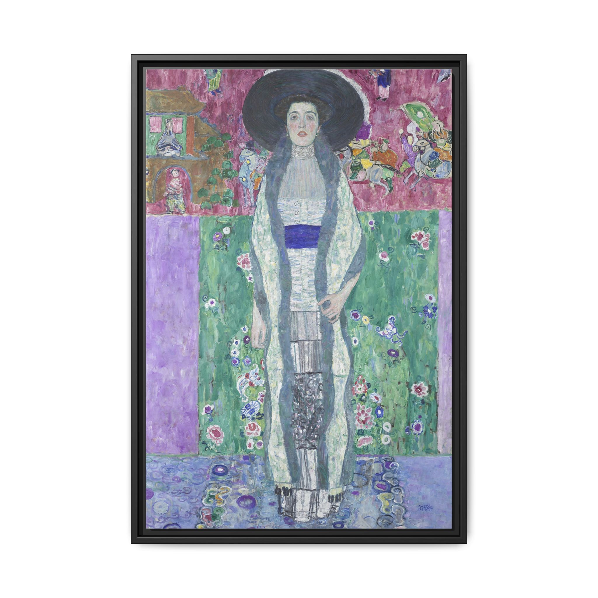 Portrait of Adele Bloch-Bauer II (1912) Framed Canvas | Gustav Klimt Wall Art