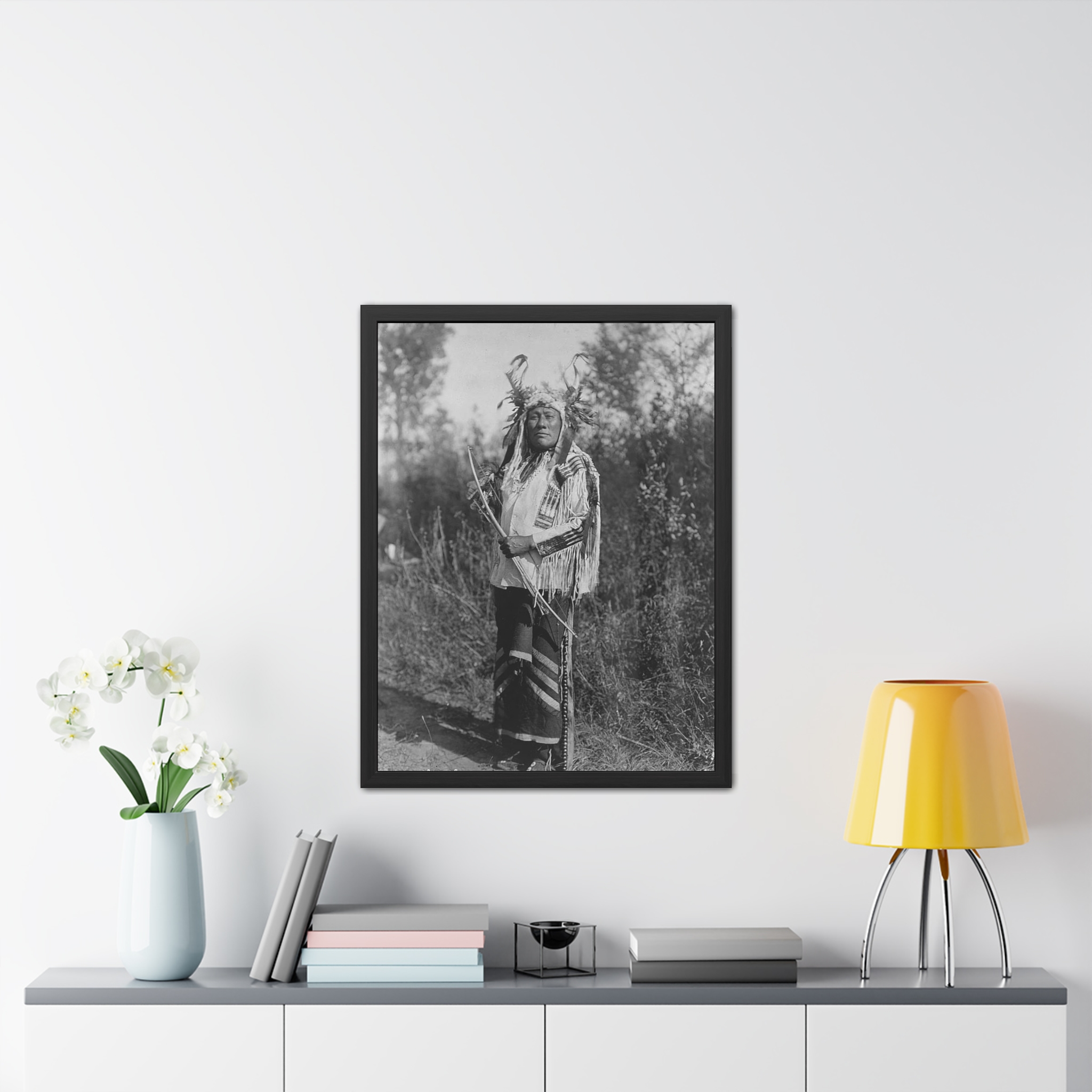 Long Time Dog, Hidatsa (c.1908) Framed Poster | Photo Wall Art