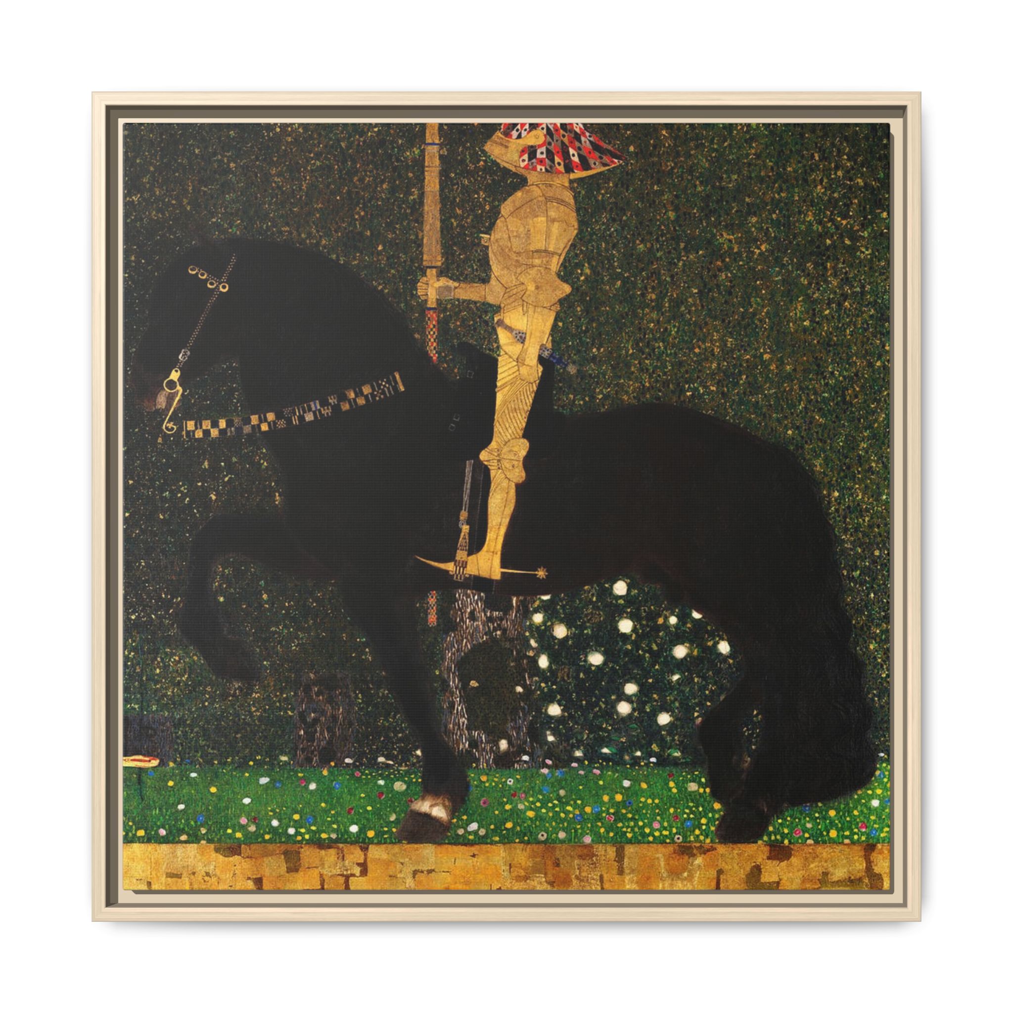 Life is a Struggle (Golden Rider) (1903) Framed Canvas | Gustav Klimt Wall Art