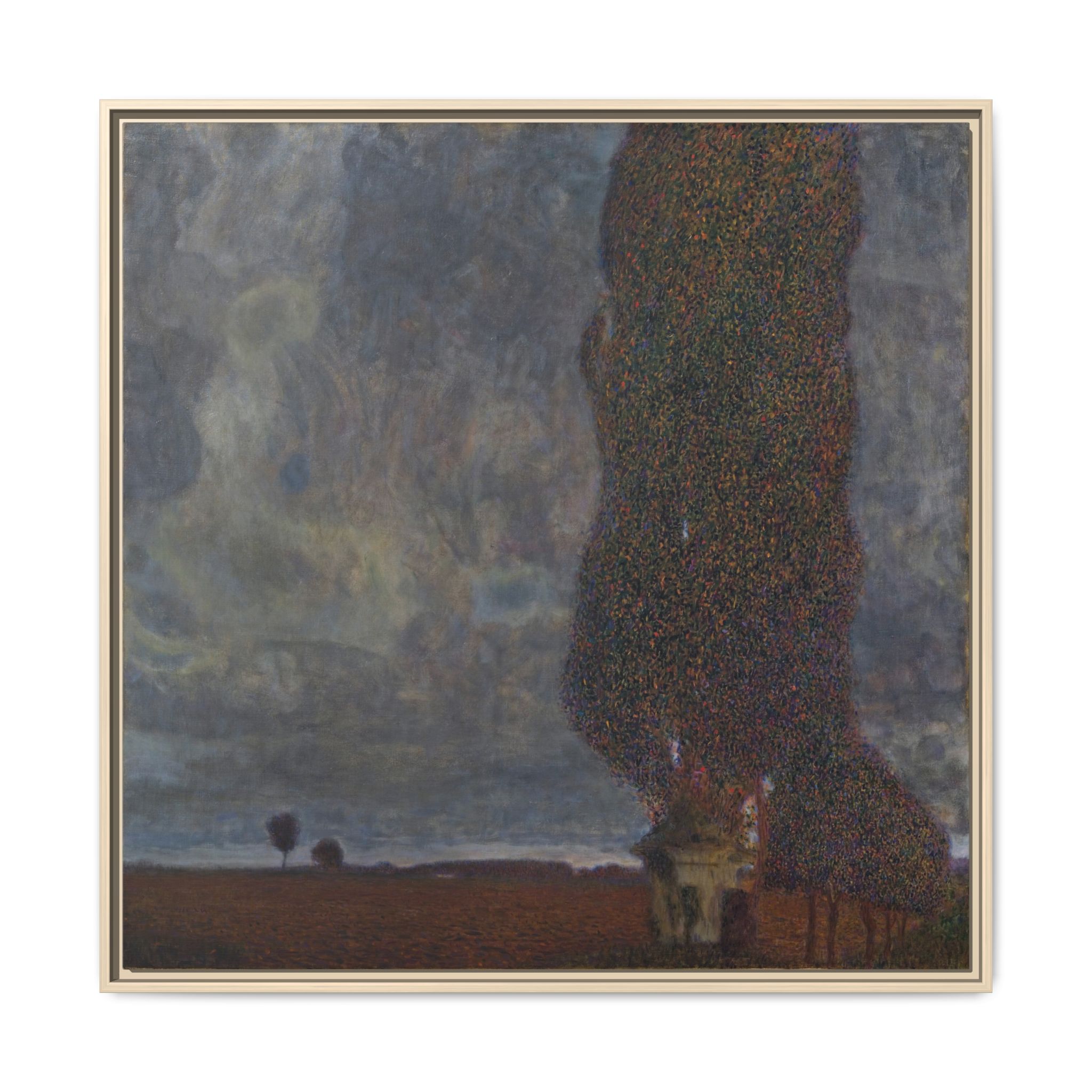 Approaching Thunderstorm (The Large Poplar II) Framed Canvas | Gustav Klimt Wall Art