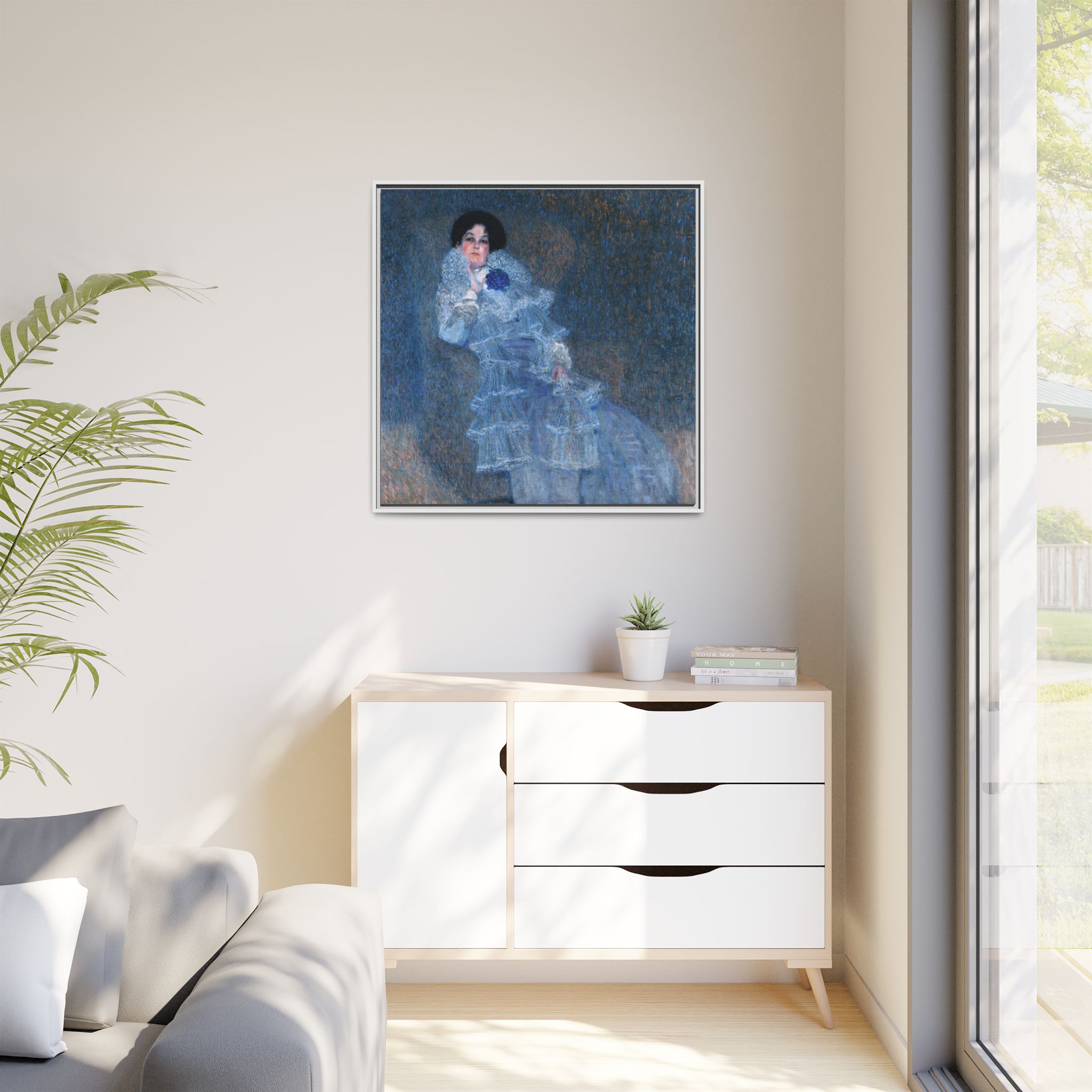 Portrait of Marie Henneberg (1901-1902) Framed Canvas | Gustav Klimt Wall Art