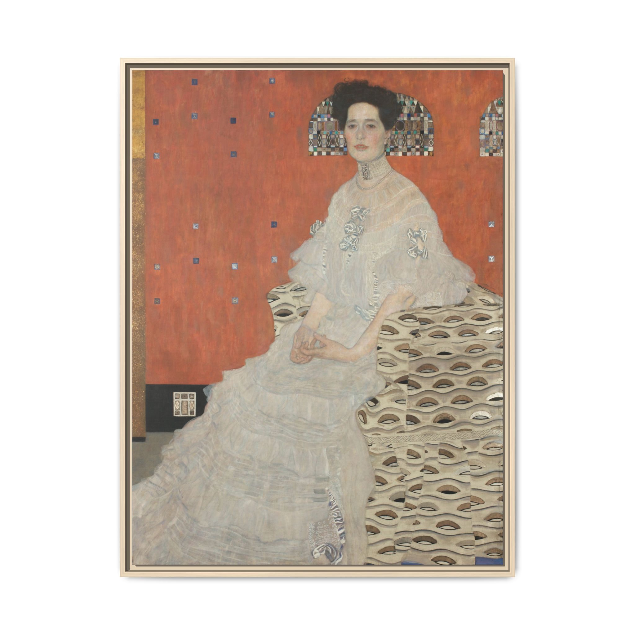 Portrait of Fritza Riedler (1906) Framed Canvas | Gustav Klimt Wall Art