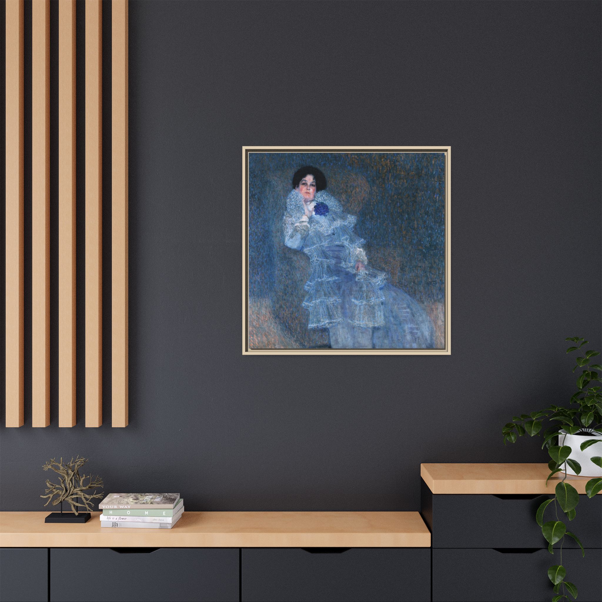 Portrait of Marie Henneberg (1901-1902) Framed Canvas | Gustav Klimt Wall Art