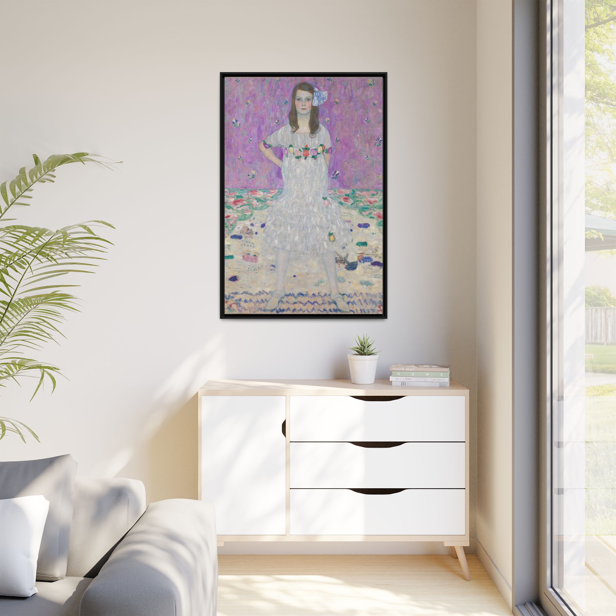 Portrait of Mäda Primavesi (1912) Framed Canvas | Gustav Klimt Wall Art
