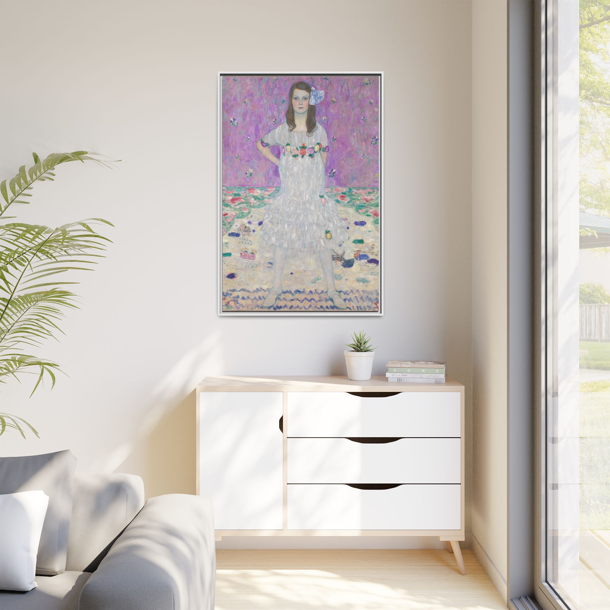 Portrait of Mäda Primavesi (1912) Framed Canvas | Gustav Klimt Wall Art