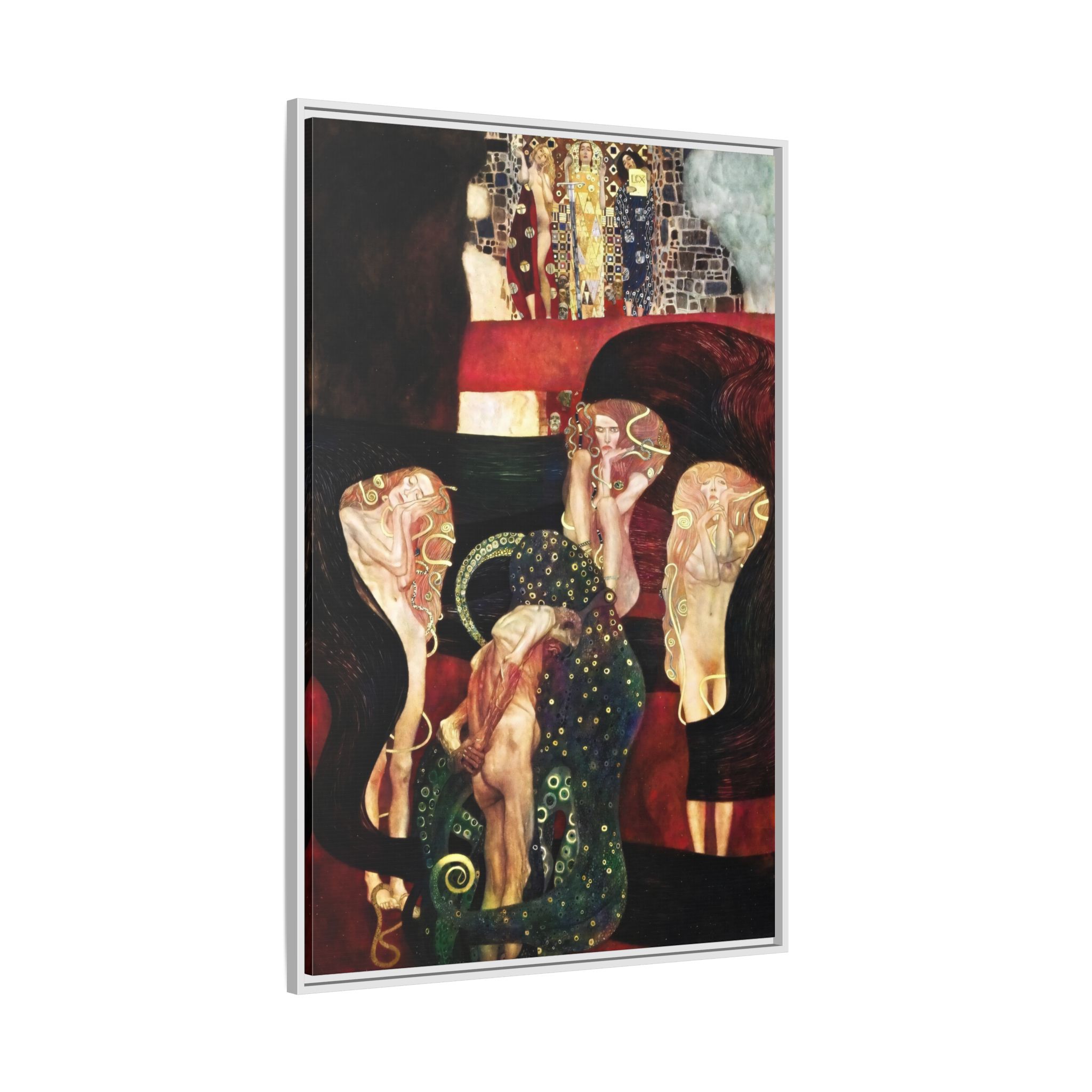 Jurisprudence (1907) Framed Canvas | Gustav Klimt Wall Art