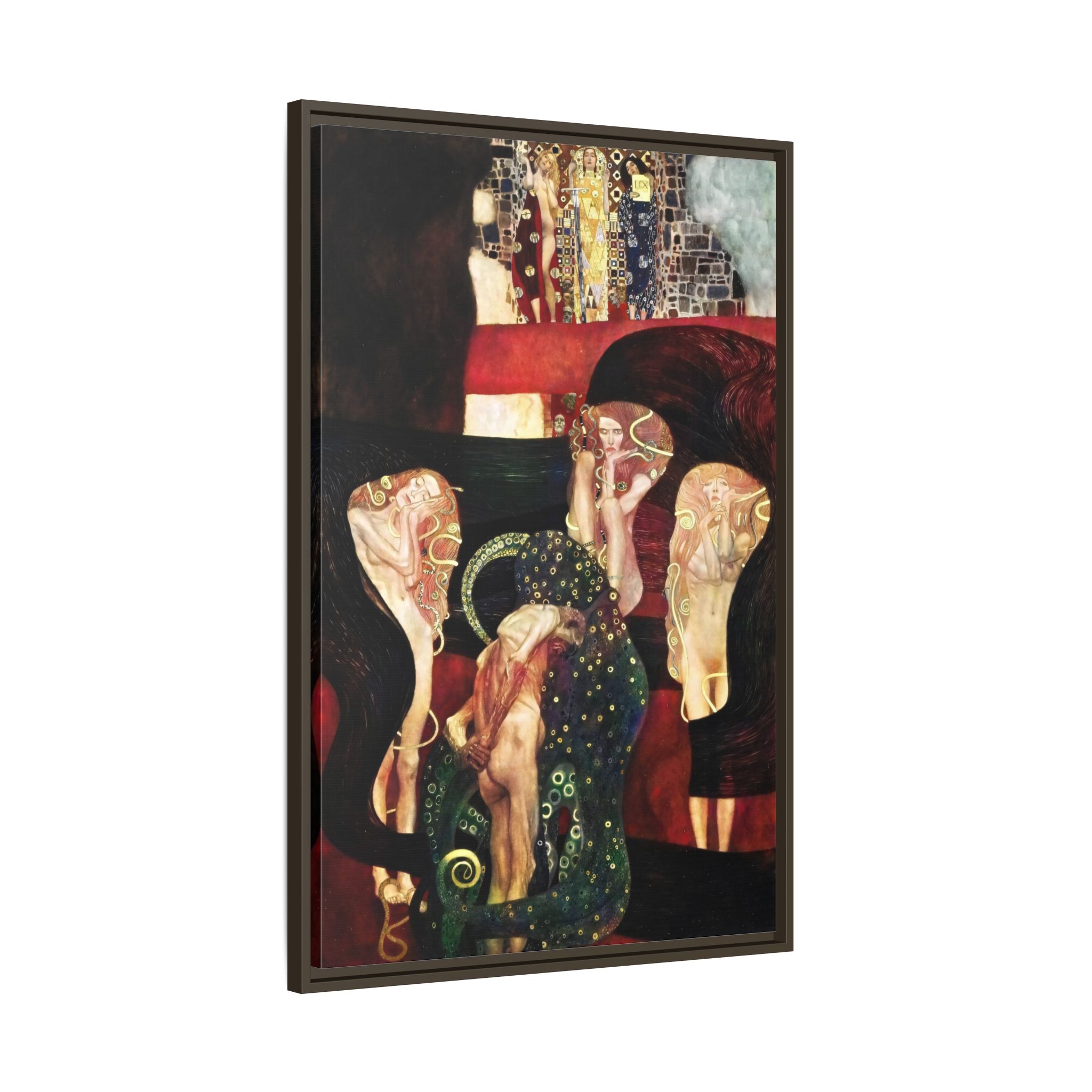 Jurisprudence (1907) Framed Canvas | Gustav Klimt Wall Art
