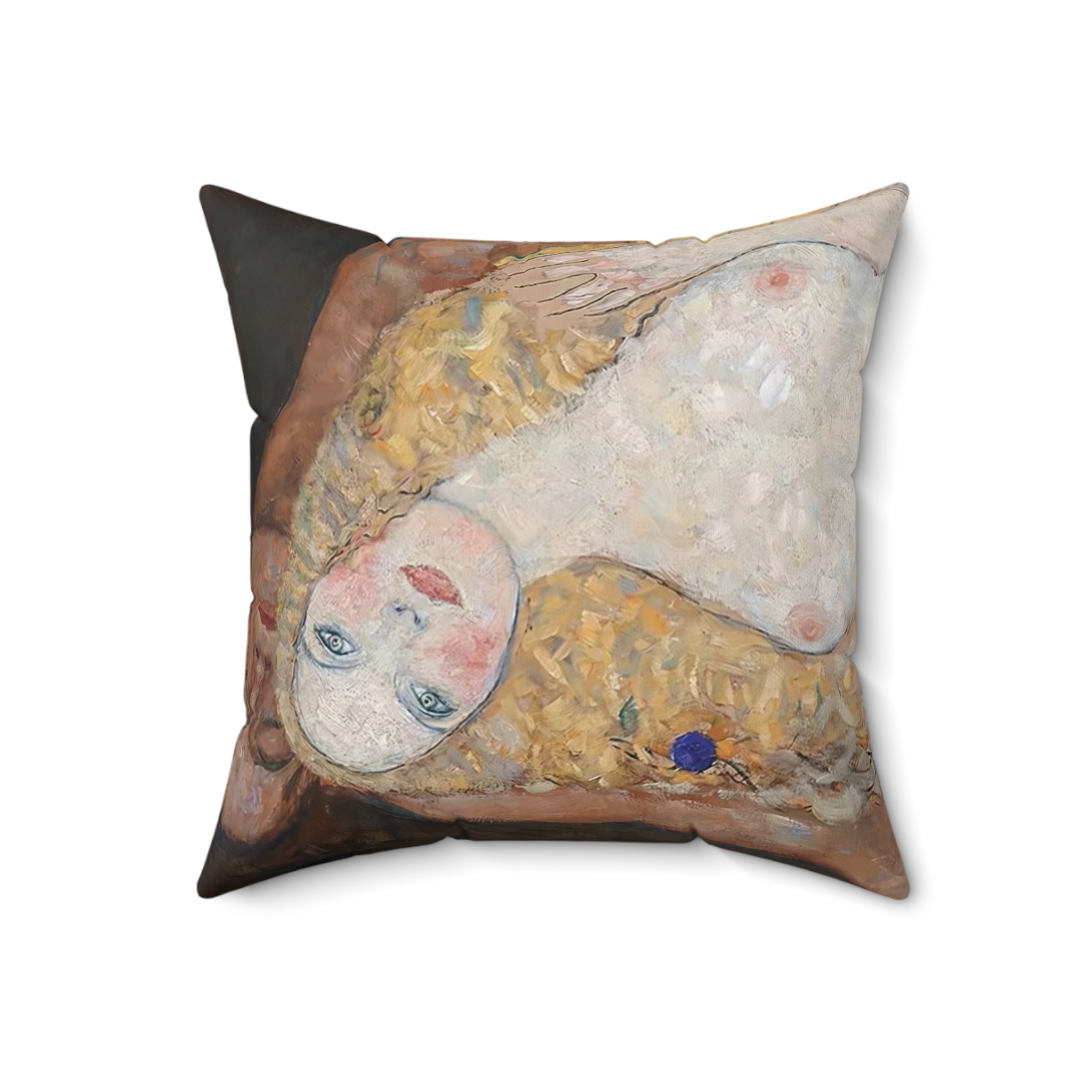 Adam and Eve (1918) Throw Pillow | Gustav Klimt