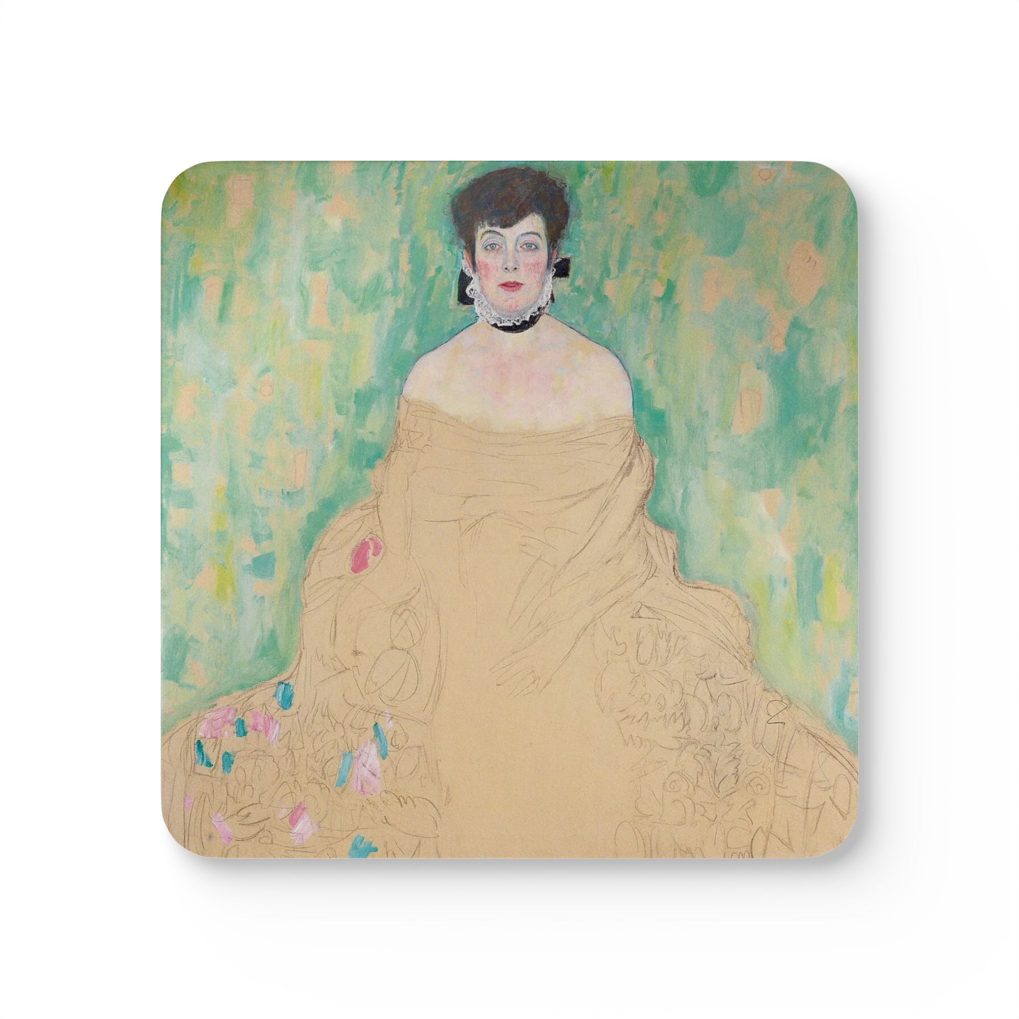 Portrait of Amalie Zuckerkandl (1914) Coaster Set | Gustav Klimt