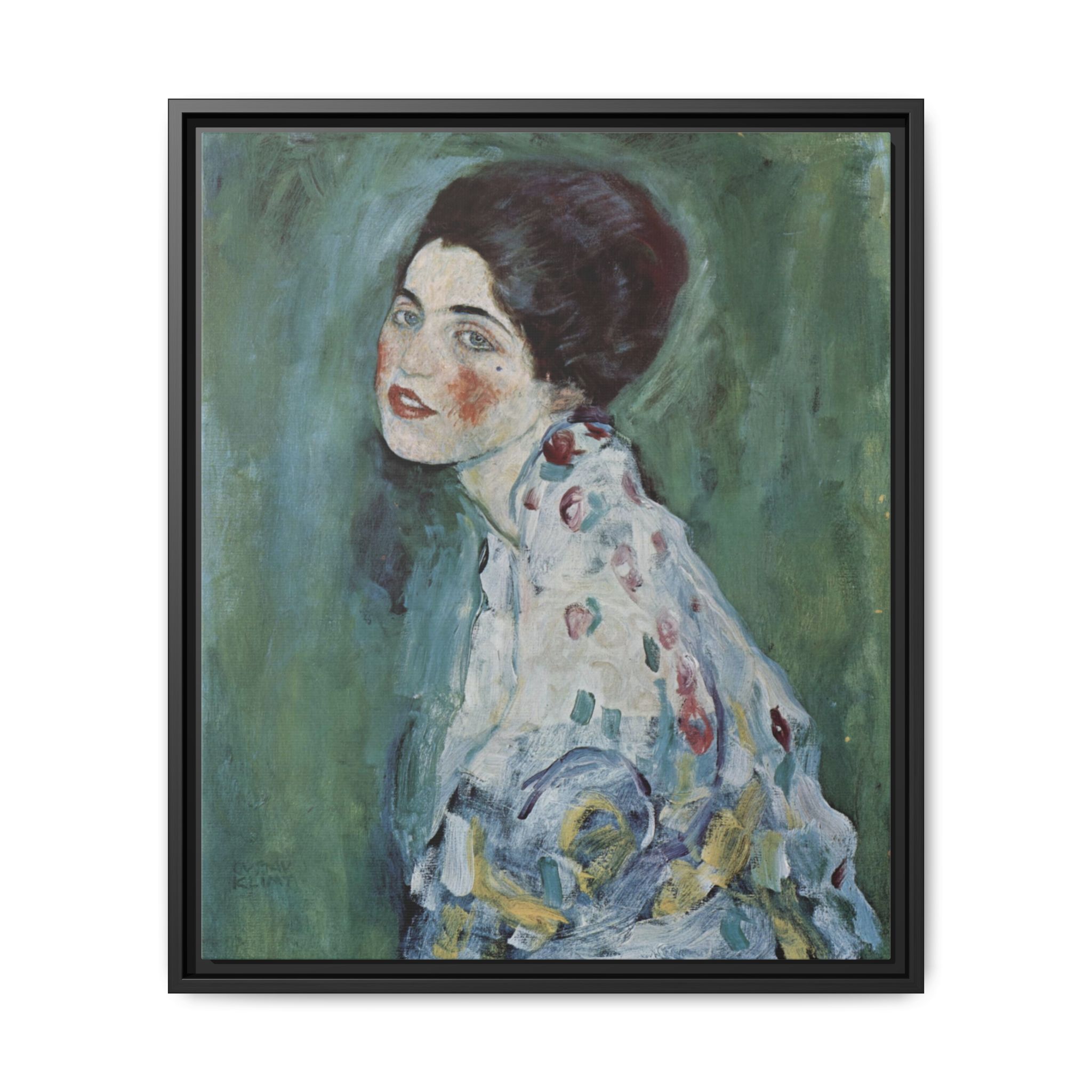 Portrait of a Lady (1916-1917) Framed Canvas | Gustav Klimt Wall Art