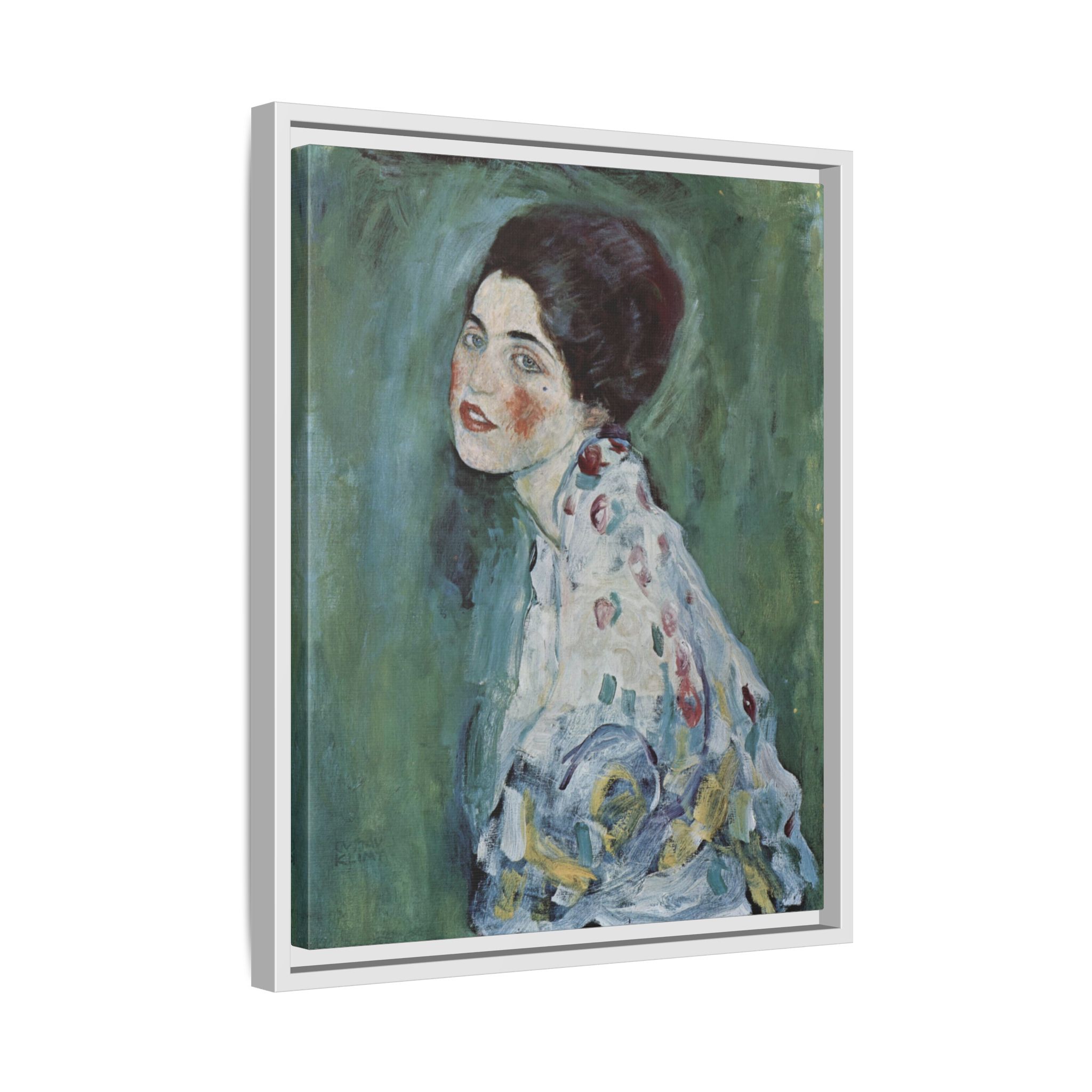 Portrait of a Lady (1916-1917) Framed Canvas | Gustav Klimt Wall Art