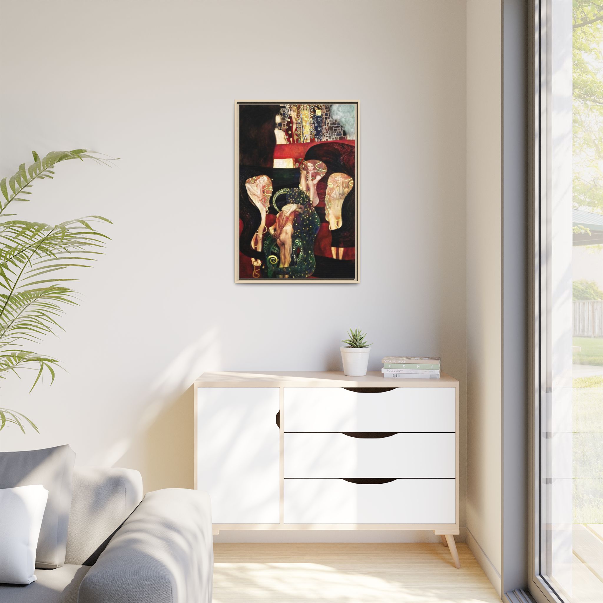 Jurisprudence (1907) Framed Canvas | Gustav Klimt Wall Art