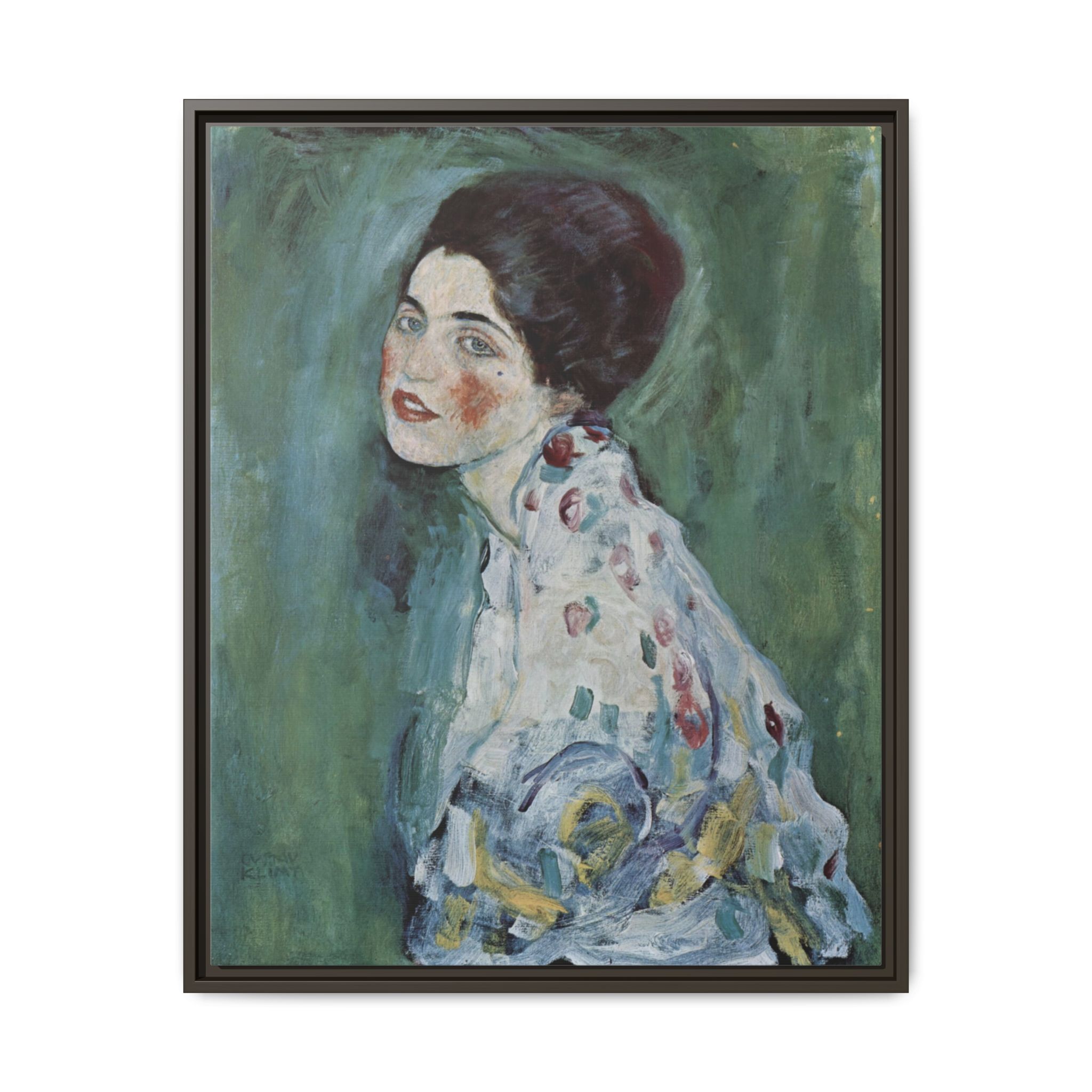 Portrait of a Lady (1916-1917) Framed Canvas | Gustav Klimt Wall Art