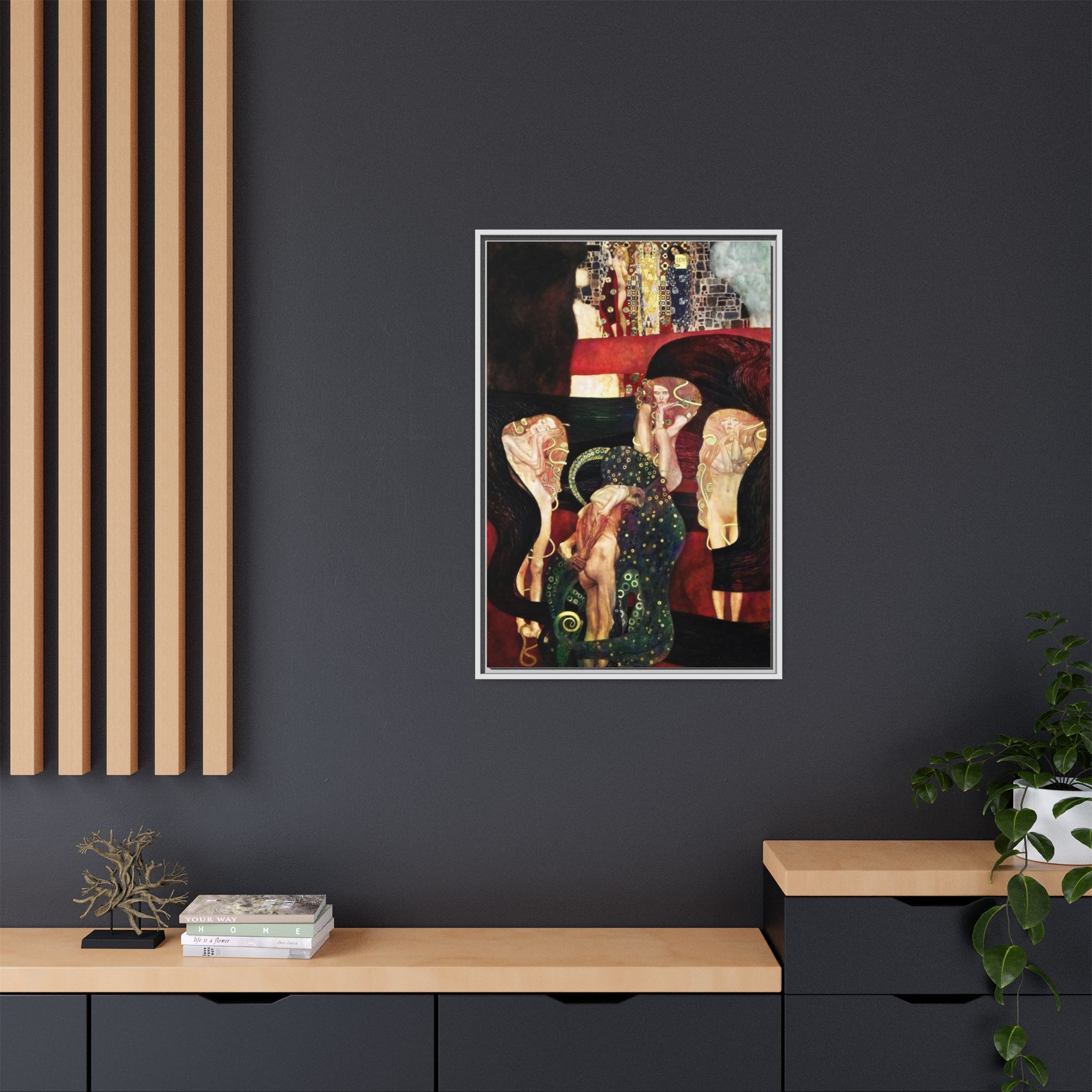 Jurisprudence (1907) Framed Canvas | Gustav Klimt Wall Art